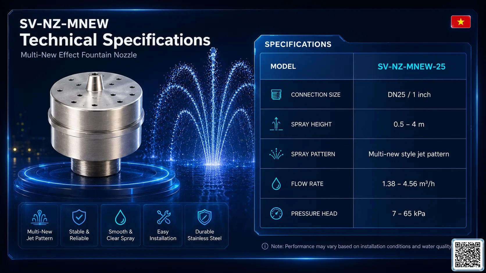 SV-NZ-MNEW SV-NZ-MNEW Multi-New Style Nozzle Catalogue Nozzle - fountain nozzle - fountain equipments