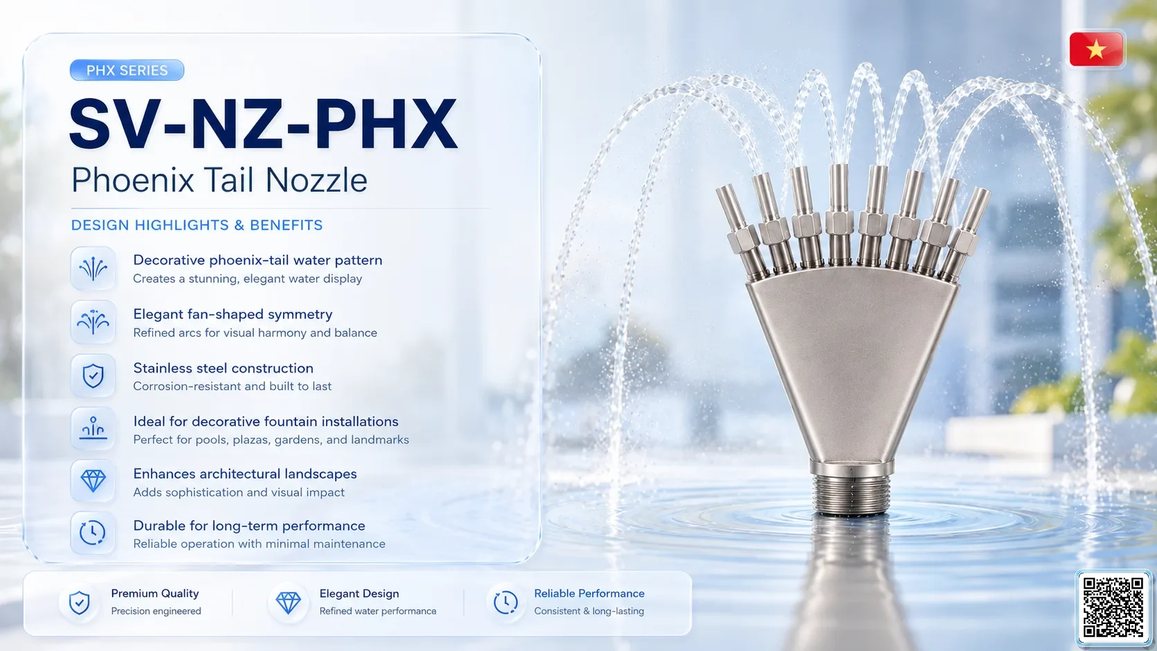 SV-NZ-MWCOL SV-NZ-MWCOL Stainless Steel Water Column Nozzle Catalogue Nozzle - fountain nozzle - fountain equipments
