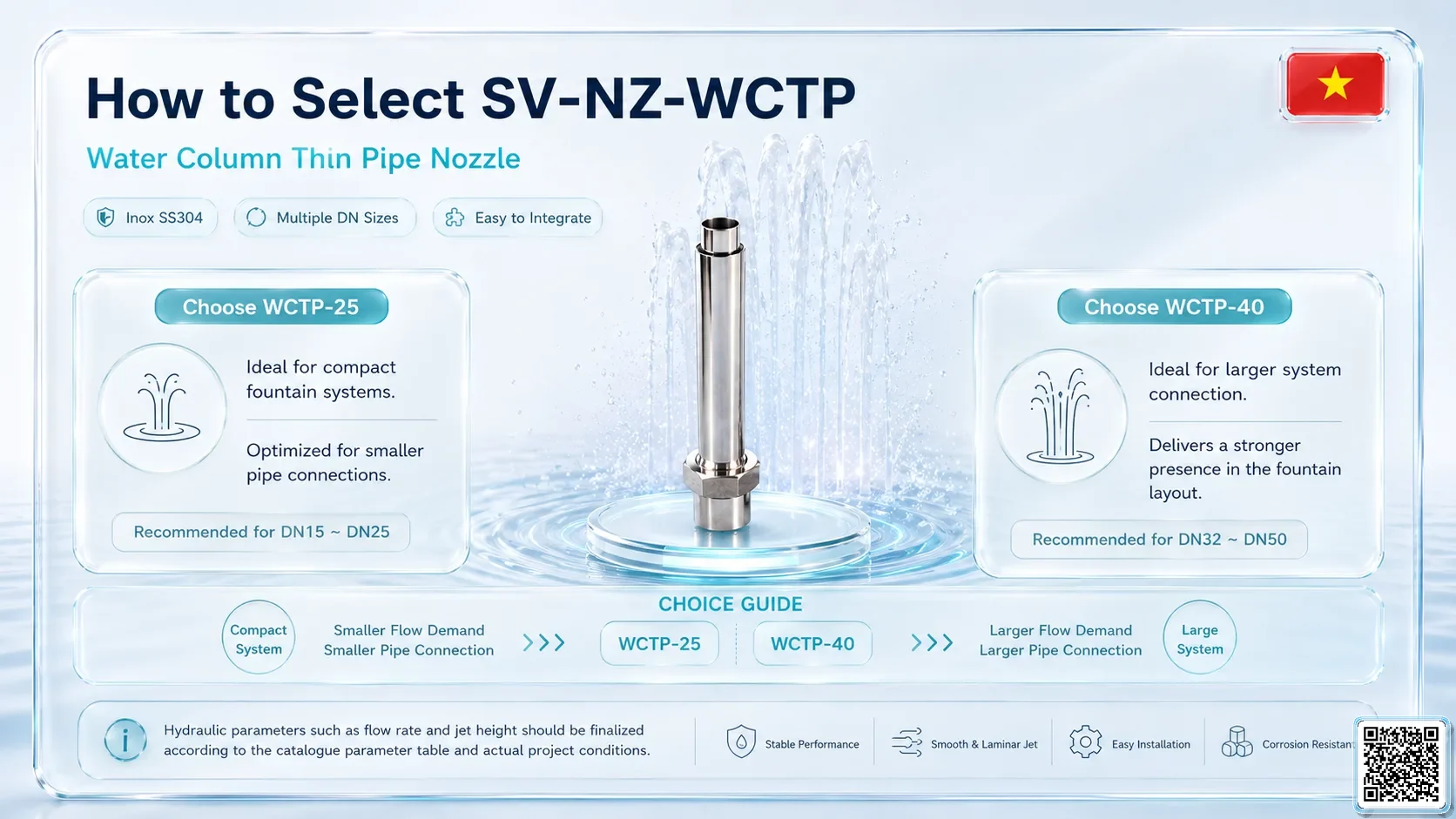 SV-NZ-WCTP SV-NZ-WCTP Water Column Thin Pipe Nozzle Catalogue Nozzle - fountain nozzle - fountain equipments
