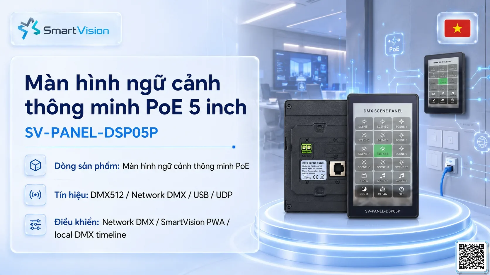 SV-PANEL-DSP05P SV-PANEL-DSP05P 5-inch PoE Smart Scene Panel Bộ điều khiển DMX, Nhạc nước DMX, Đèn DMX, Bơm DMX, hệ thống ánh sáng DMX SV-PANEL-DSP05P SV-PANEL-DSP05P 5-inch PoE Smart Scene Panel Bộ điều khiển DMX, Nhạc nước DMX, Đèn DMX, Bơm DMX, hệ thống ánh sáng DMX