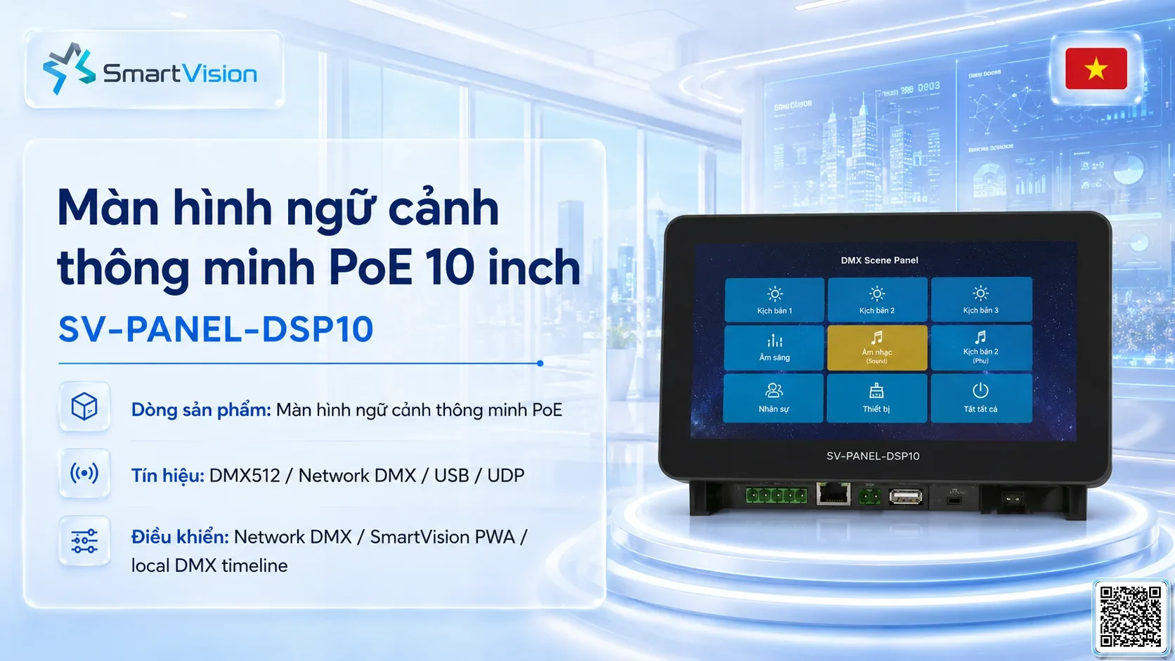 SV-PANEL-DSP10 SV-PANEL-DSP10 10-inch PoE Smart Scene Panel Bộ điều khiển DMX, Nhạc nước DMX, Đèn DMX, Bơm DMX, hệ thống ánh sáng DMX SV-PANEL-DSP10 SV-PANEL-DSP10 10-inch PoE Smart Scene Panel Bộ điều khiển DMX, Nhạc nước DMX, Đèn DMX, Bơm DMX, hệ thống ánh sáng DMX