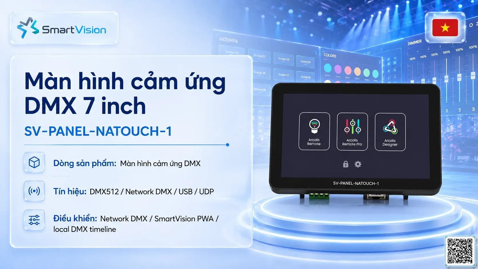 Màn hình cảm ứng DMX 7 inch SV-PANEL-NATOUCH-1