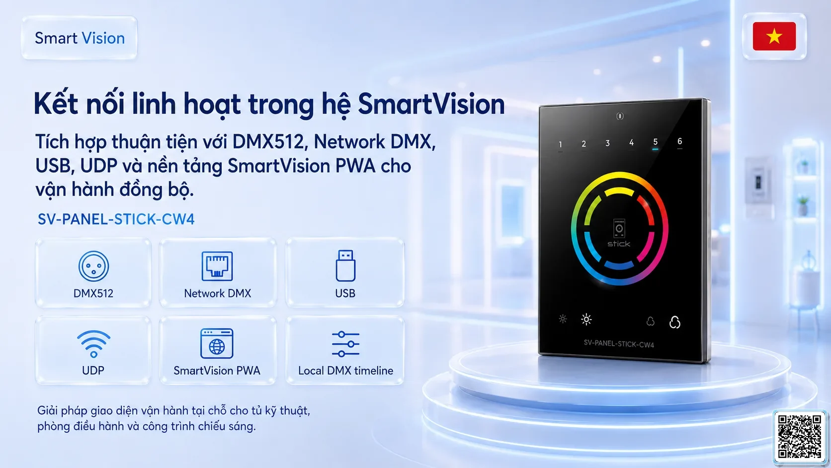 SV-PANEL-STICK-CW4 SV-PANEL-STICK-CW4 WiFi / USB-DMX Touch Panel Bộ điều khiển DMX, Nhạc nước DMX, Đèn DMX, Bơm DMX, hệ thống ánh sáng DMX