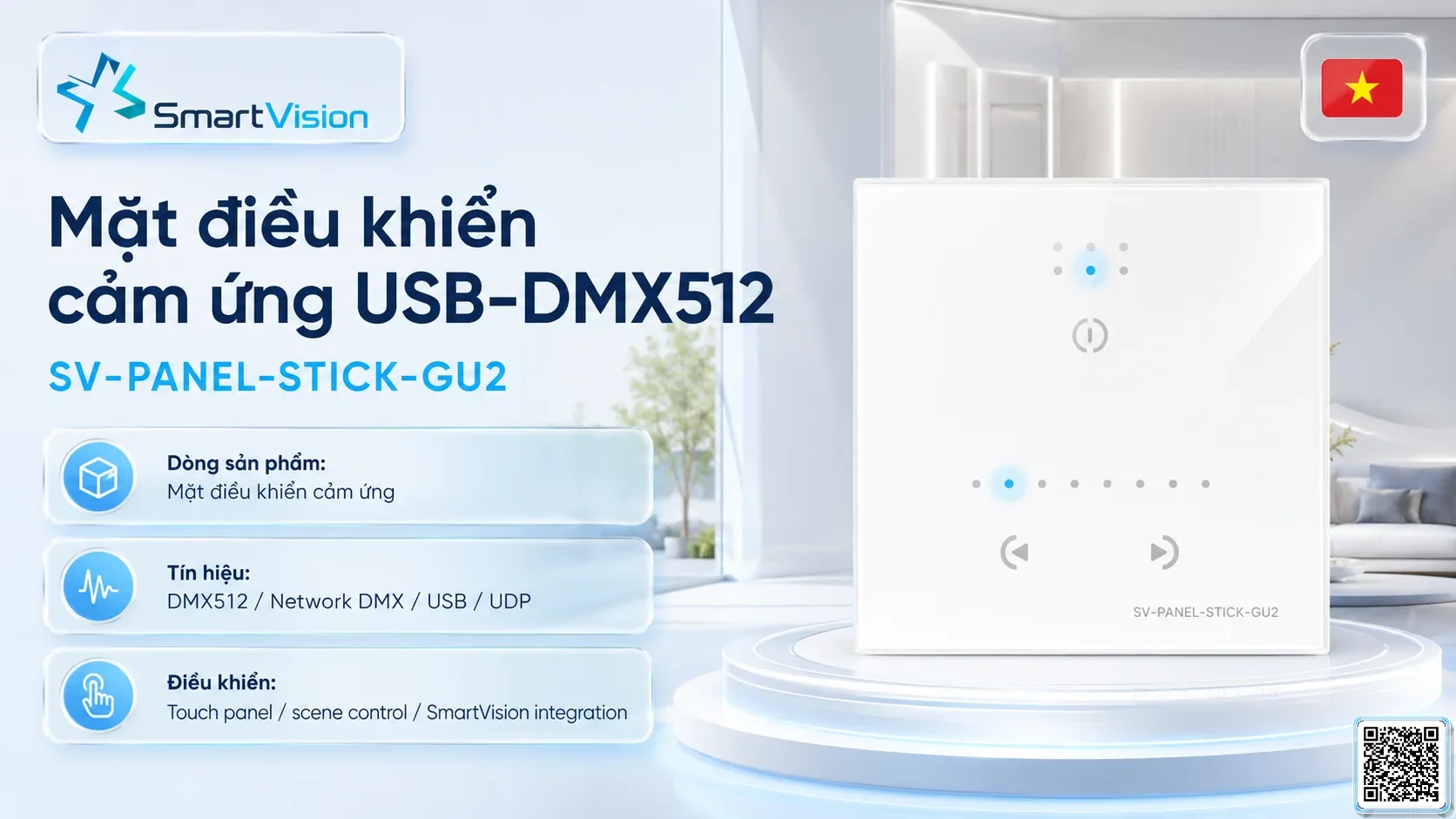 Mặt điều khiển cảm ứng USB-DMX512 SV-PANEL-STICK-GU2