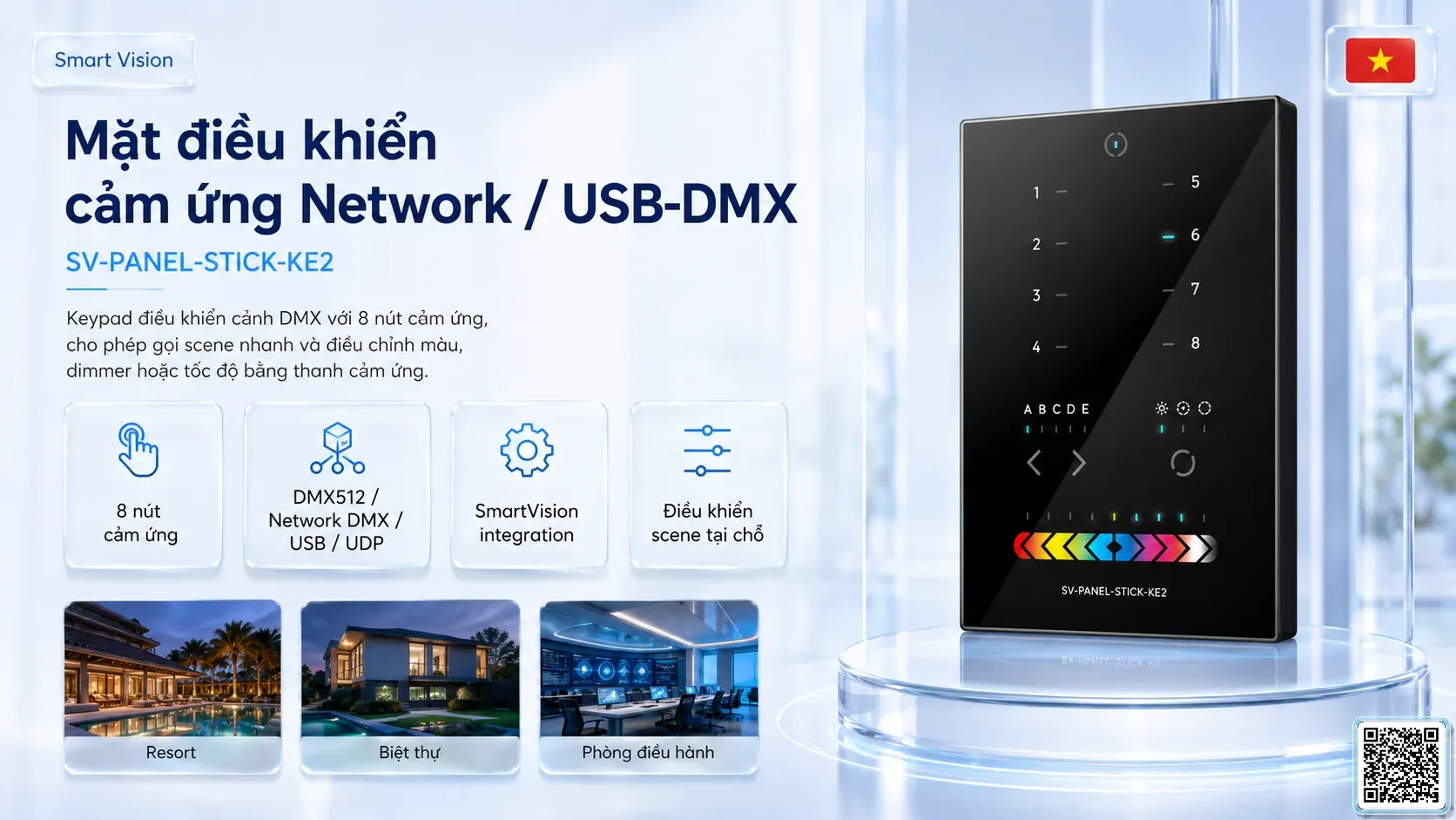 SV-PANEL-STICK-KE2 SV-PANEL-STICK-KE2 Network / USB-DMX Touch Panel Bộ điều khiển DMX, Nhạc nước DMX, Đèn DMX, Bơm DMX, hệ thống ánh sáng DMX