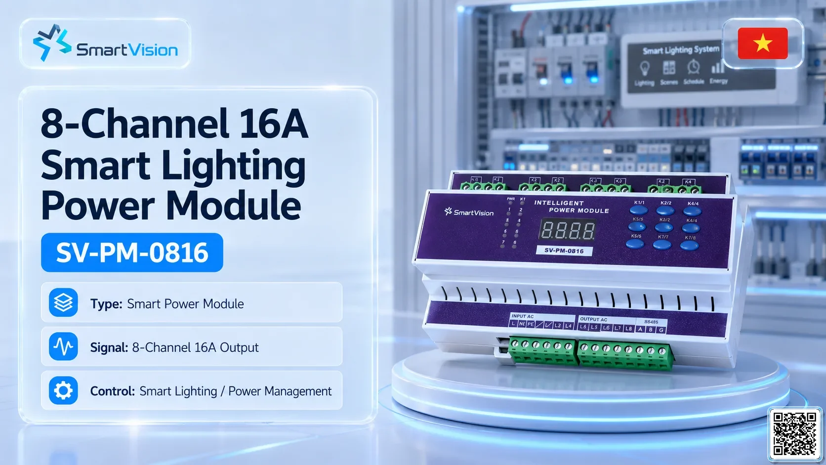 SV-PM-0816 SV-PM-0816 8-Channel 16A Smart Lighting Power Module DMX Controller, DMX fountain, DMX Nozzle, DMX Pumps, DMX software, DMX Lighting SV-PM-0816 SV-PM-0816 8-Channel 16A Smart Lighting Power Module DMX Controller, DMX fountain, DMX Nozzle, DMX Pumps, DMX software, DMX Lighting