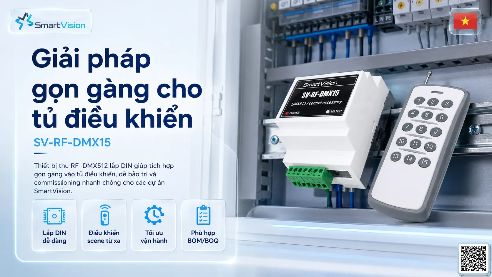 SV-RF-DMX15 SV-RF-DMX15 Standalone Console Remote Controller Bộ điều khiển DMX, Nhạc nước DMX, Đèn DMX, Bơm DMX, hệ thống ánh sáng DMX