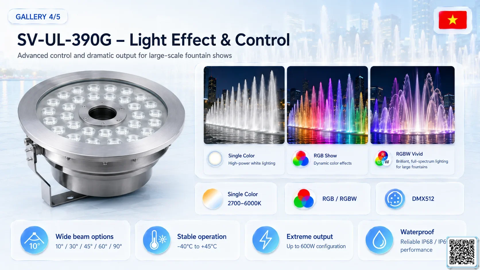 SV-UL-390G SV-UL-390G Underwater LED Spotlight Underwater Light catalogue, fountain lights
