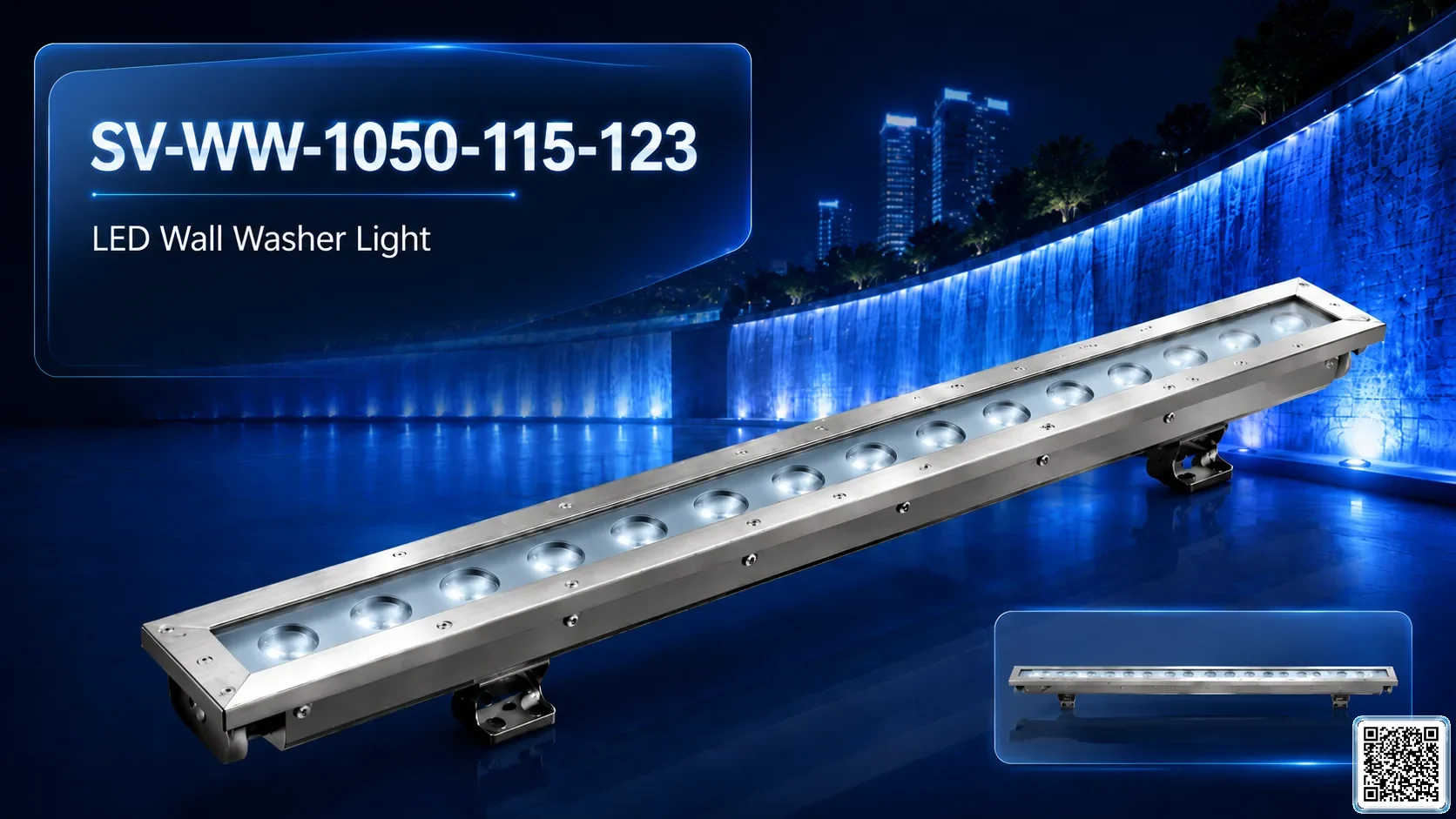 SV-WW-1050-115-123 IP68 Stainless Steel LED Wall Washer Light