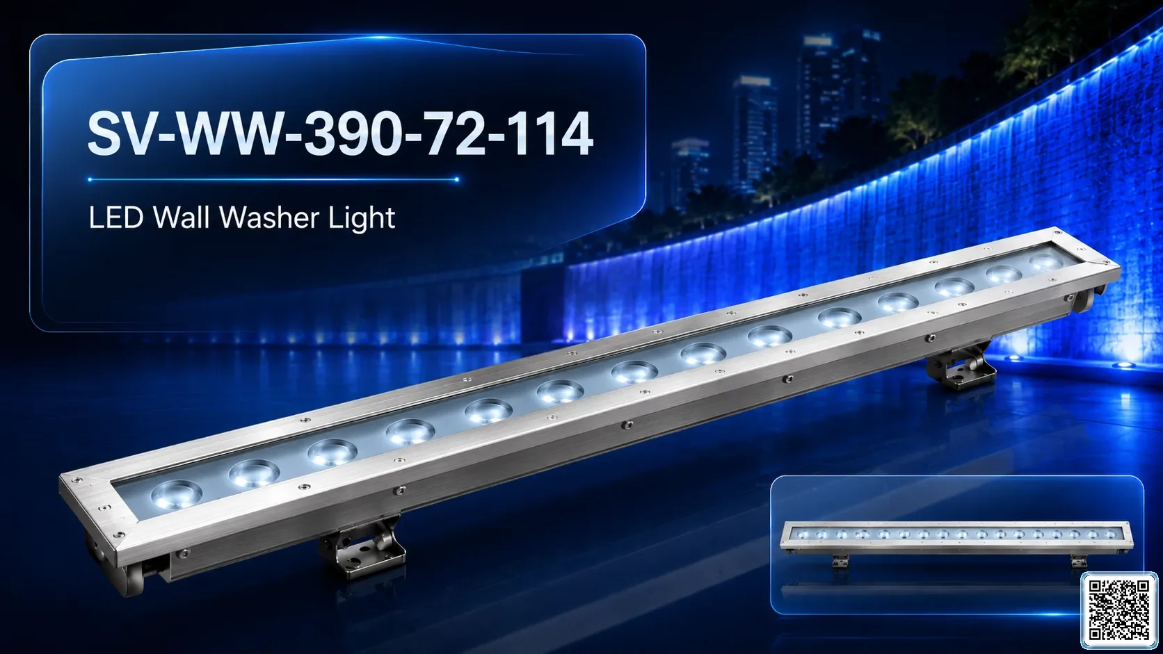 SV-WW-390-72-114 IP68 Stainless Steel LED Wall Washer Light