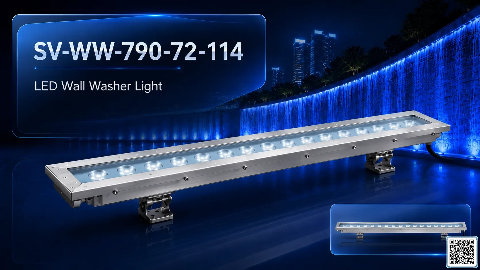 SV-WW-790-72-114 IP68 Stainless Steel LED Wall Washer Light