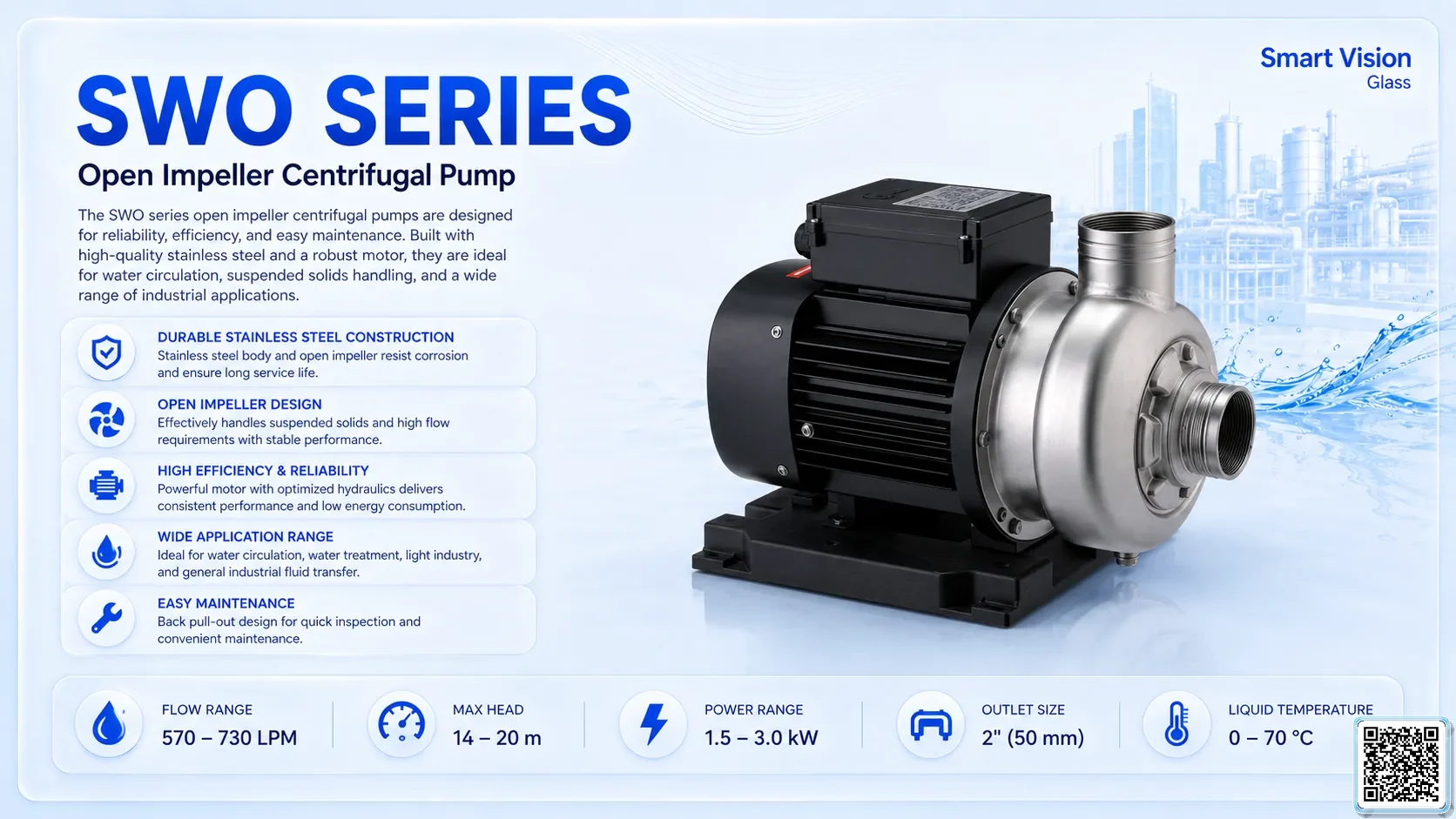 SWO SWO Series Open Impeller Centrifugal Pump Taiwan Pumps, Bơm Đài Loan nhập khẩu