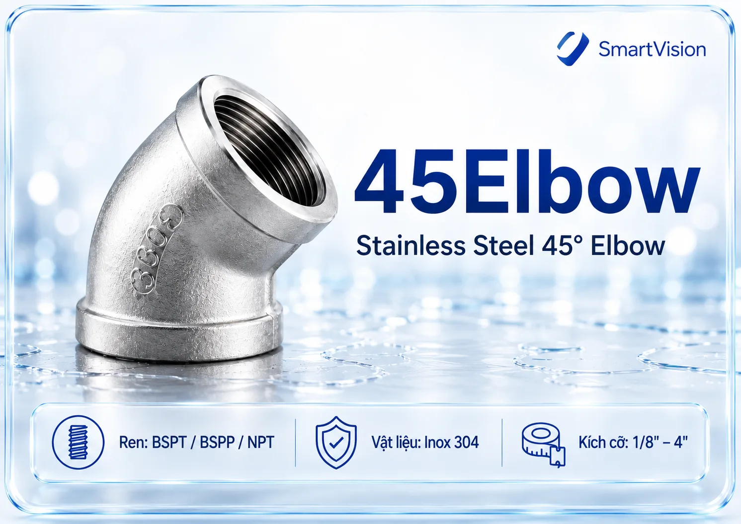 45Elbow 45Elbow Ống và phụ kiện Inox 304 45Elbow 45Elbow Ống và phụ kiện Inox 304