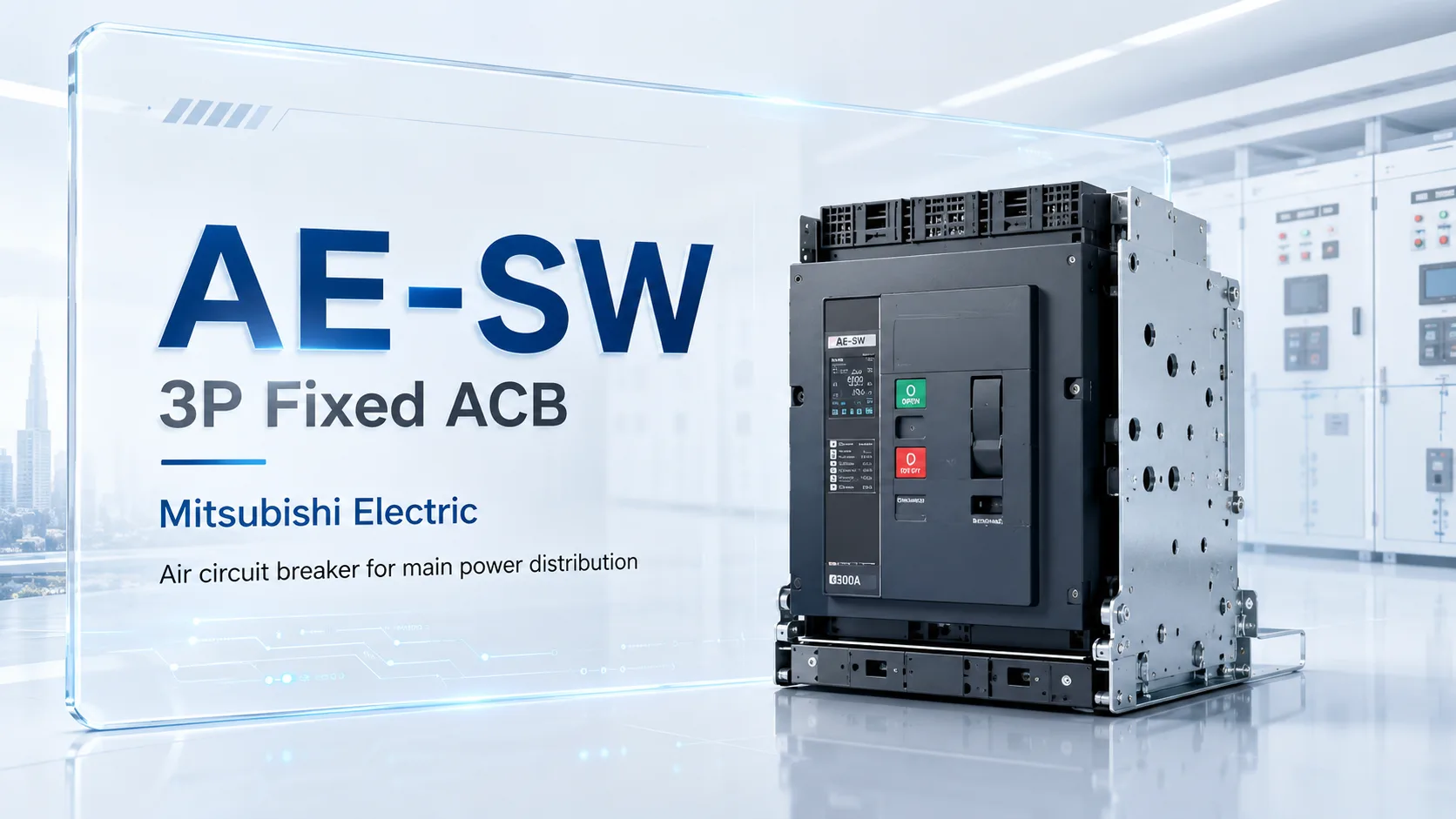 AE-SW-3P-FIX Mitsubishi AE-SW 3P Fixed ACB Thiết bị điện Mitsubishi