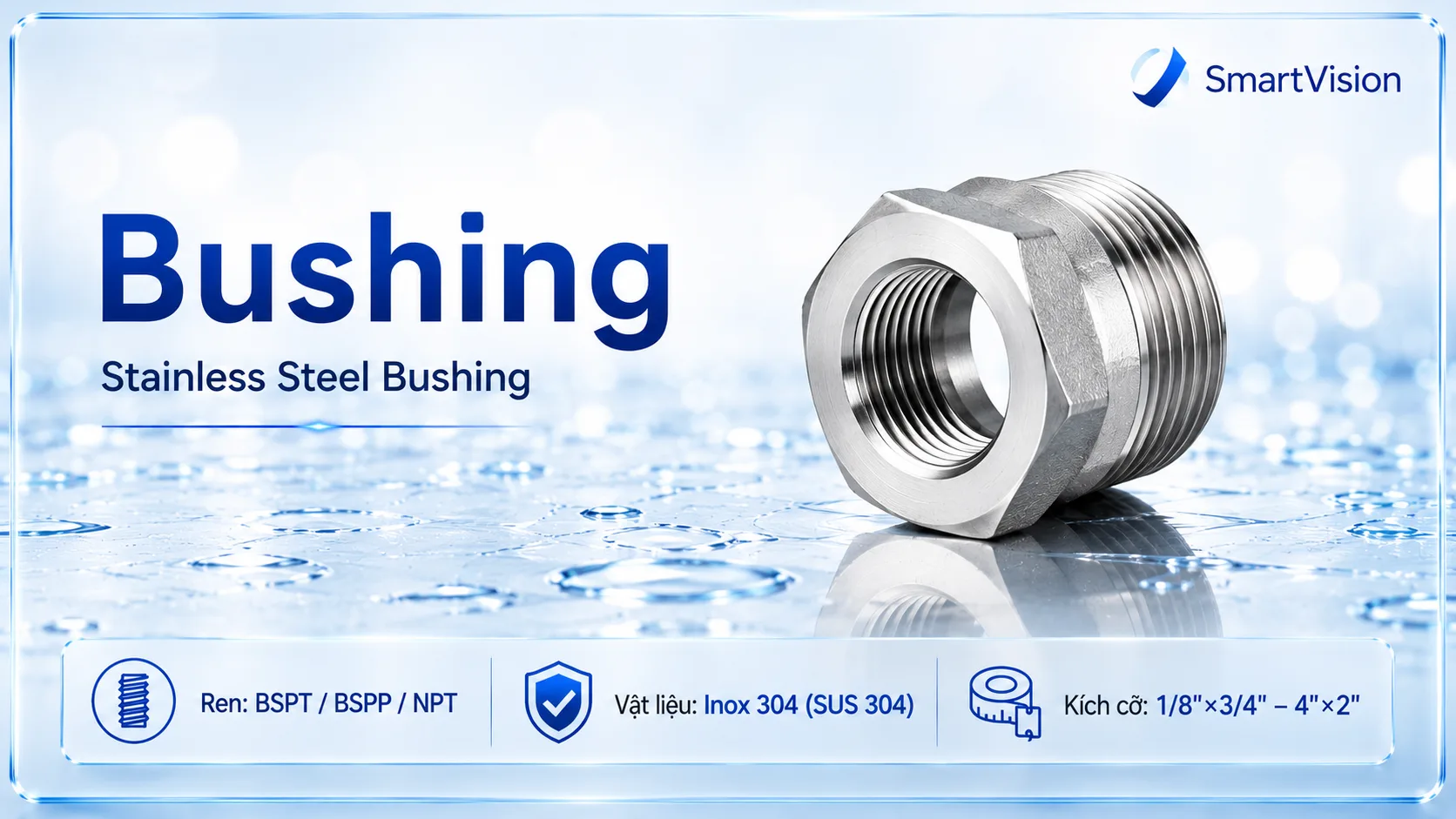 Bushing Bushing Ống và phụ kiện Inox 304