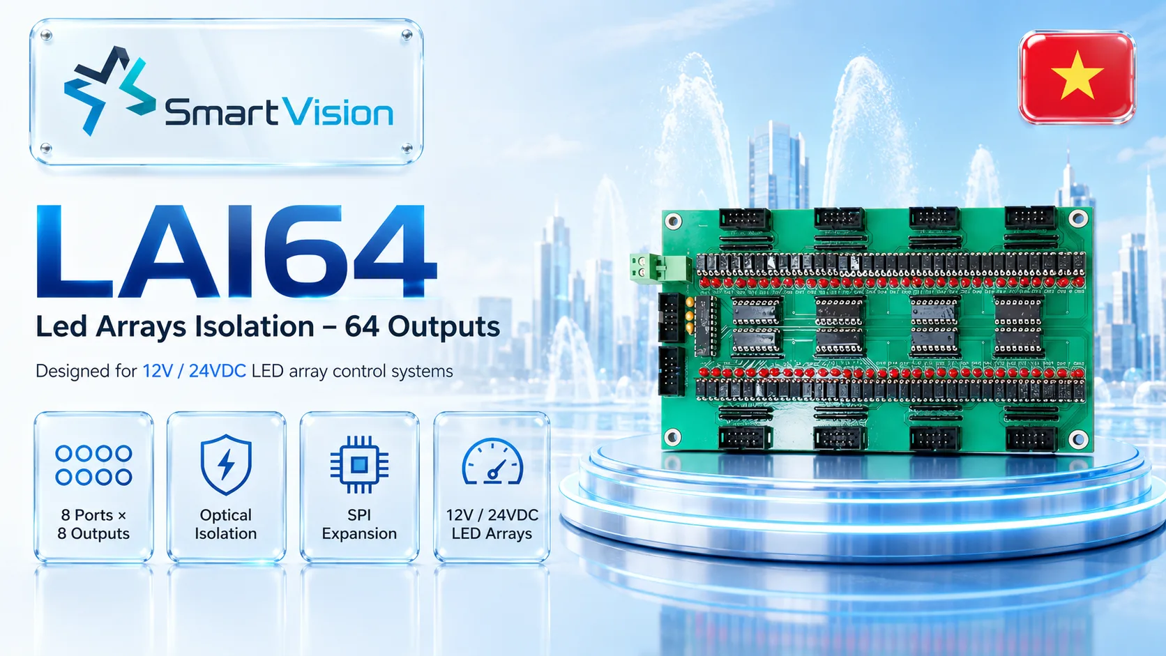 LAI64 LED Array Isolation – 64 Outputs