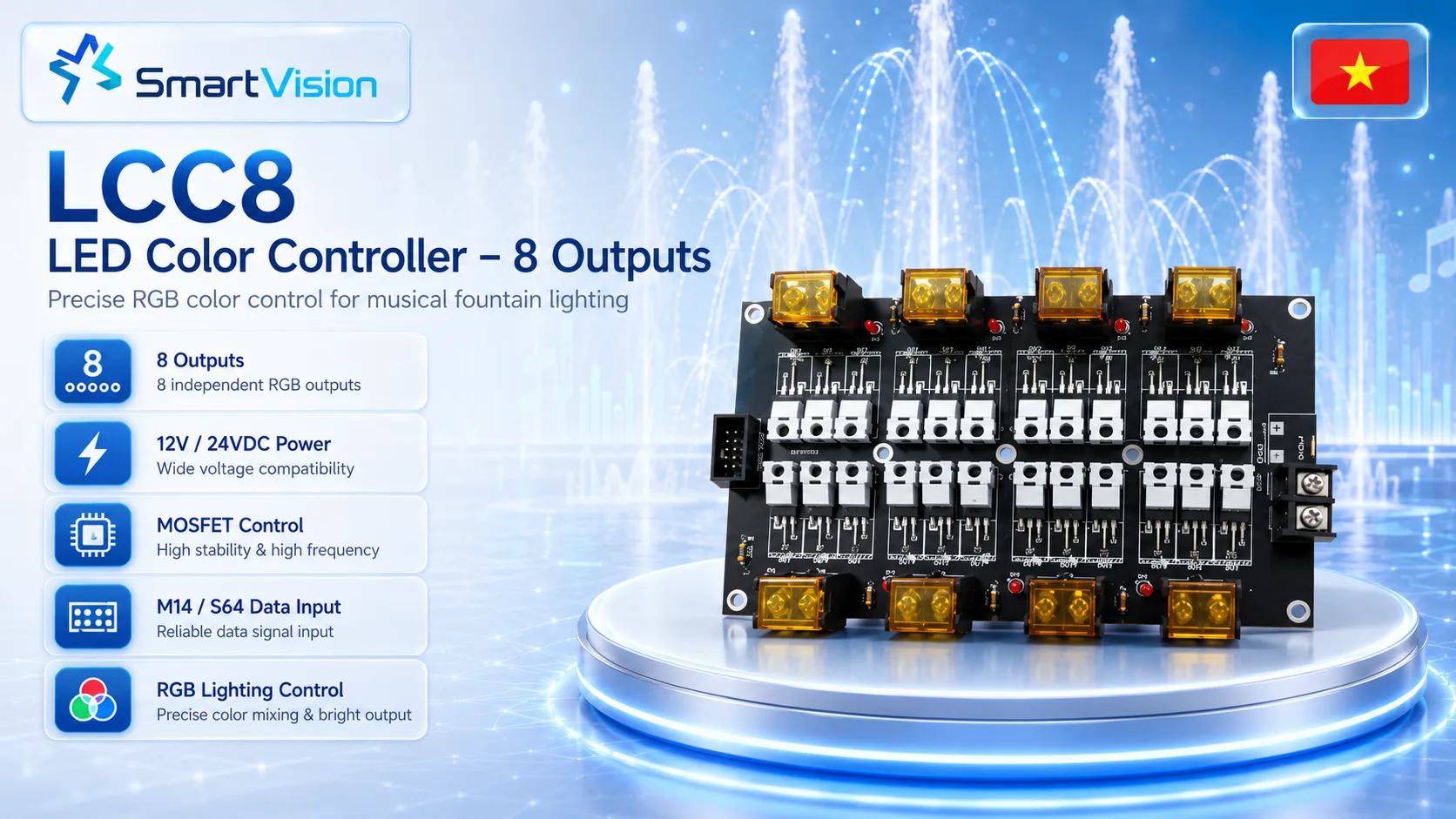LCC8 LED Color Controller – 8 Outputs