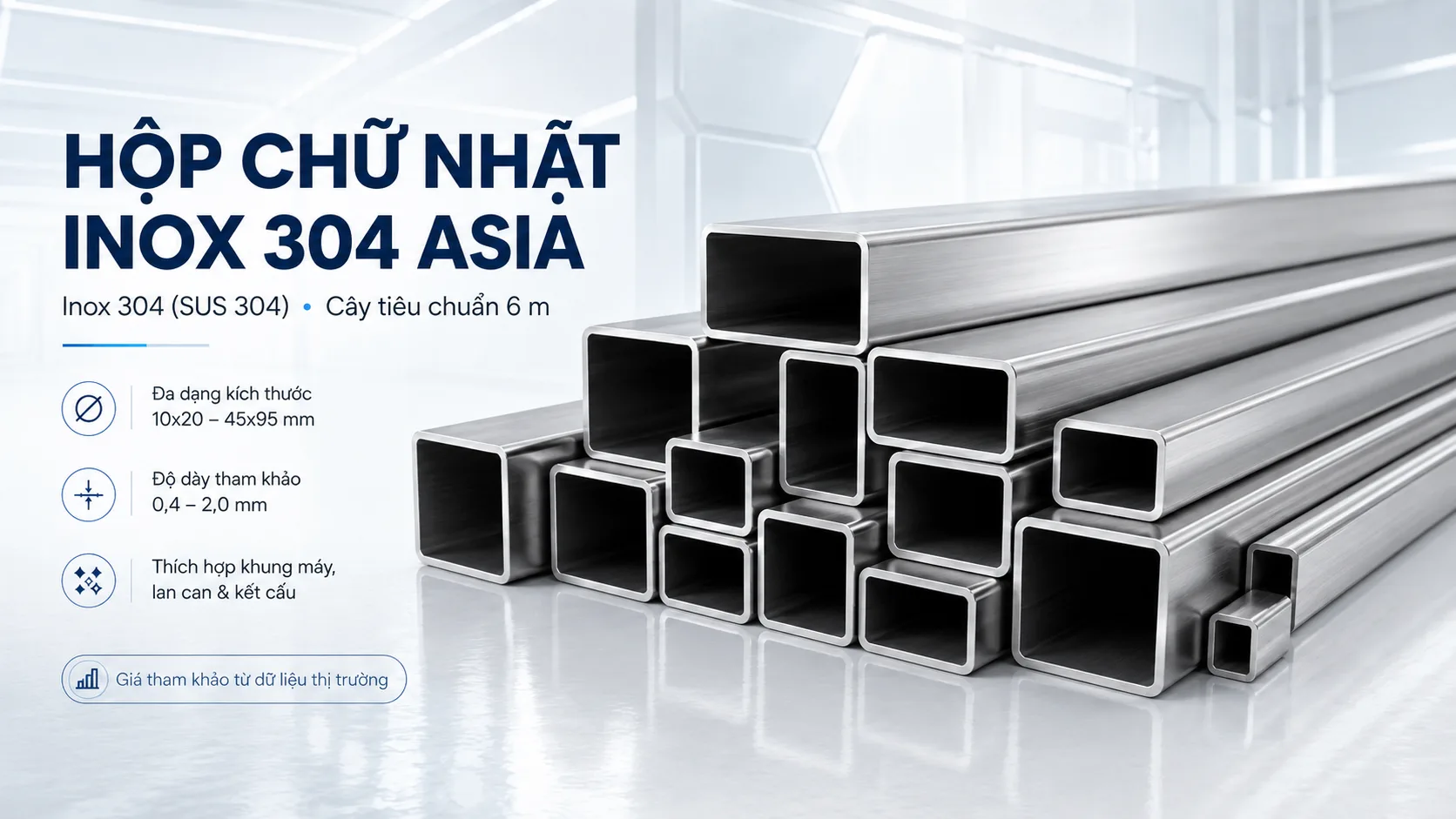 ASIA SUS304 Rectangular Tube