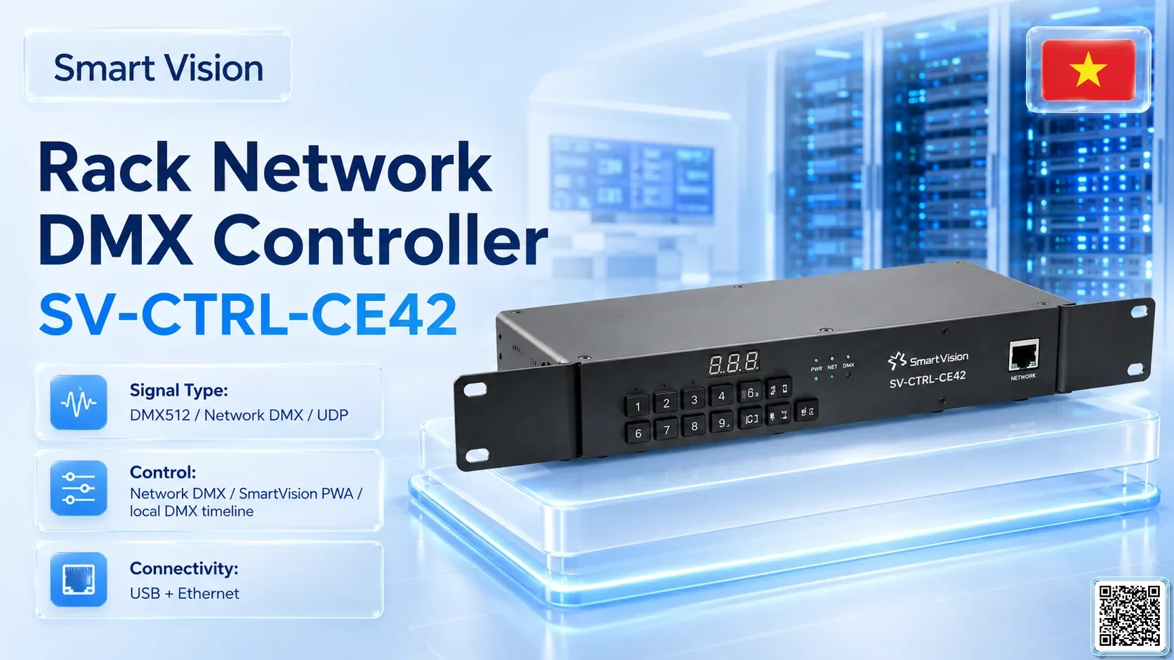 SV-CTRL-CE42 SV-CTRL-CE42 Rack Network DMX Controller DMX Controller, DMX fountain, DMX Nozzle, DMX Pumps, DMX software, DMX Lighting