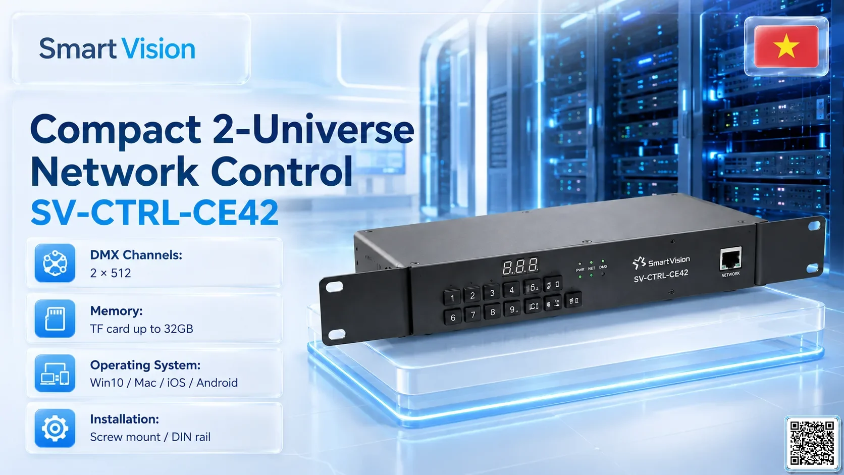 SV-CTRL-CE42 SV-CTRL-CE42 Rack Network DMX Controller DMX Controller, DMX fountain, DMX Nozzle, DMX Pumps, DMX software, DMX Lighting