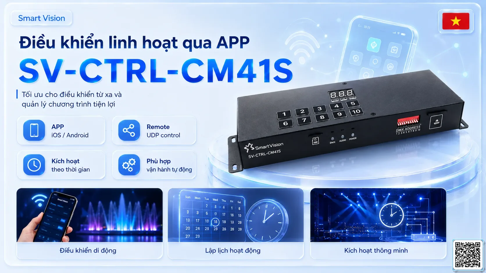 SV-CTRL-CM41S SV-CTRL-CM41S DMX Music-Light 2-in-1 Console Bộ điều khiển DMX, Nhạc nước DMX, Đèn DMX, Bơm DMX, hệ thống ánh sáng DMX
