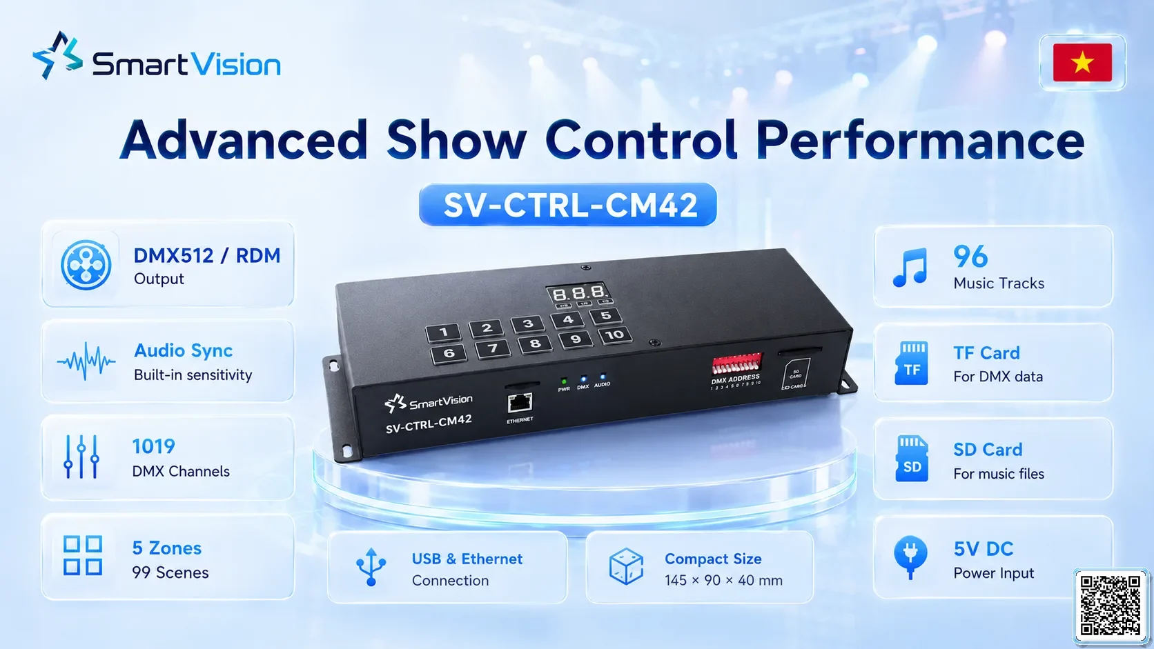 SV-CTRL-CM42 SV-CTRL-CM42 DMX Music-Light 2-in-1 Controller DMX Controller, DMX fountain, DMX Nozzle, DMX Pumps, DMX software, DMX Lighting