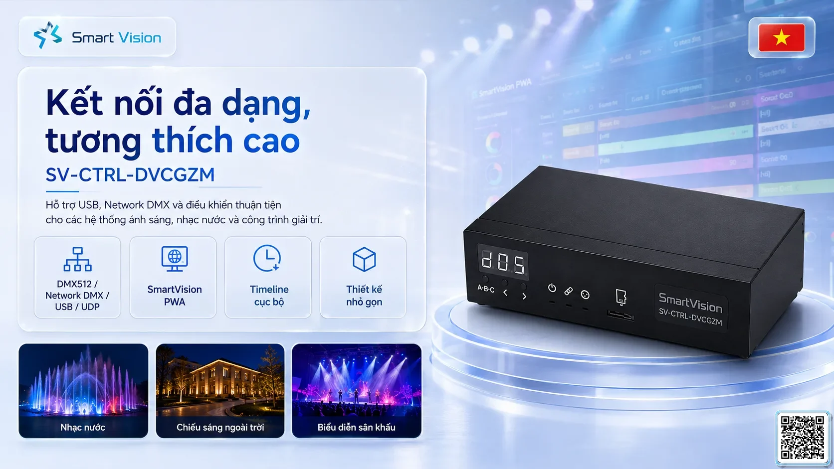 SV-CTRL-DVCGZM SV-CTRL-DVCGZM Network / USB-DMX Lighting Console Bộ điều khiển DMX, Nhạc nước DMX, Đèn DMX, Bơm DMX, hệ thống ánh sáng DMX