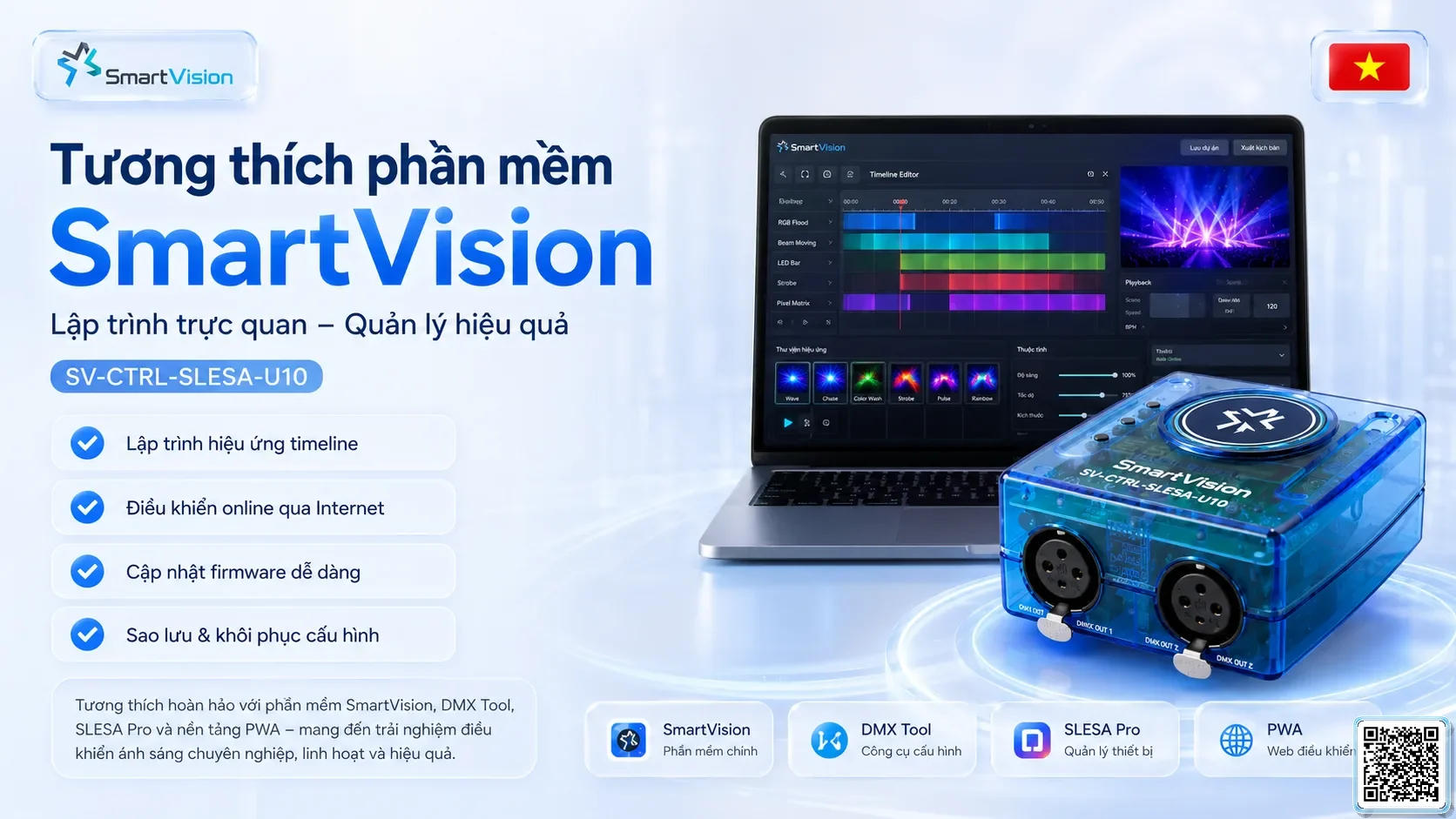 SV-CTRL-SLESA-U10 SV-CTRL-SLESA-U10 WiFi / USB-DMX Controller Bộ điều khiển DMX, Nhạc nước DMX, Đèn DMX, Bơm DMX, hệ thống ánh sáng DMX