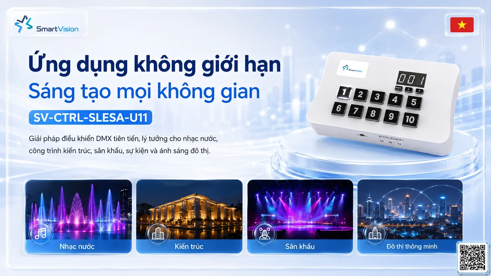 SV-CTRL-SLESA-U11 SV-CTRL-SLESA-U11 Network / USB-DMX Controller Bộ điều khiển DMX, Nhạc nước DMX, Đèn DMX, Bơm DMX, hệ thống ánh sáng DMX