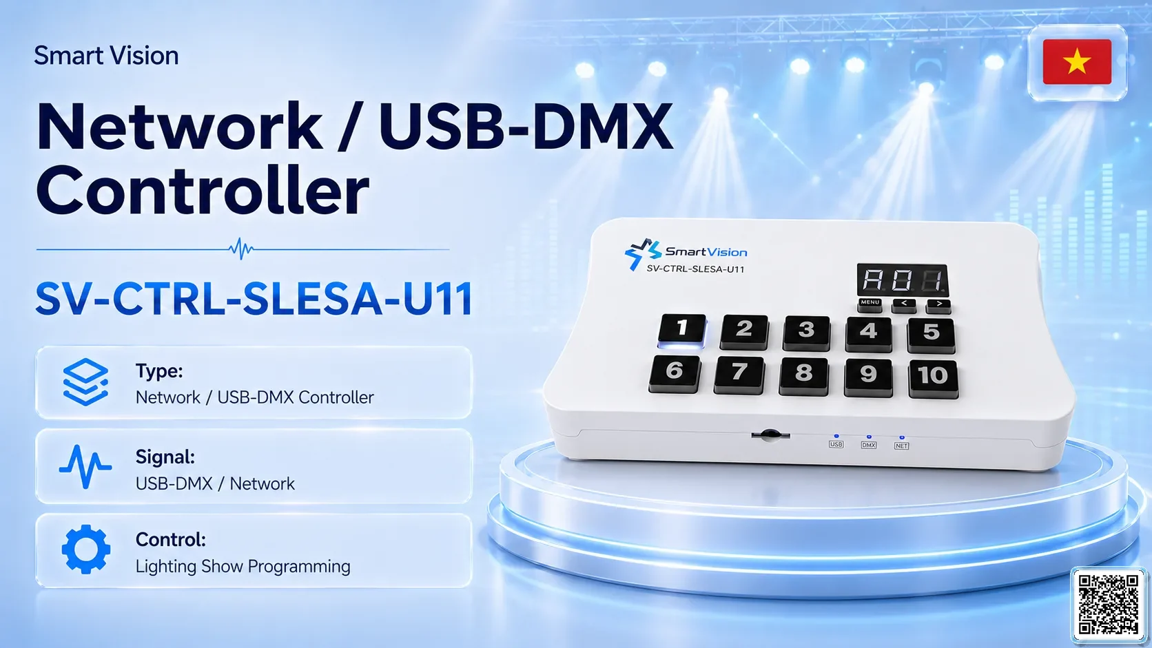 SV-CTRL-SLESA-U11 SV-CTRL-SLESA-U11 Network / USB-DMX Controller DMX Controller, DMX fountain, DMX Nozzle, DMX Pumps, DMX software, DMX Lighting