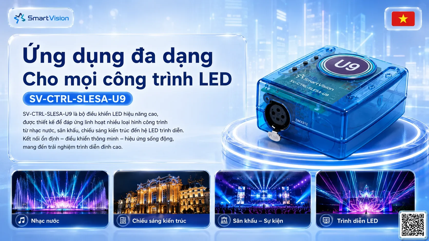 SV-CTRL-SLESA-U9 SV-CTRL-SLESA-U9 USB-DMX512 Controller Bộ điều khiển DMX, Nhạc nước DMX, Đèn DMX, Bơm DMX, hệ thống ánh sáng DMX
