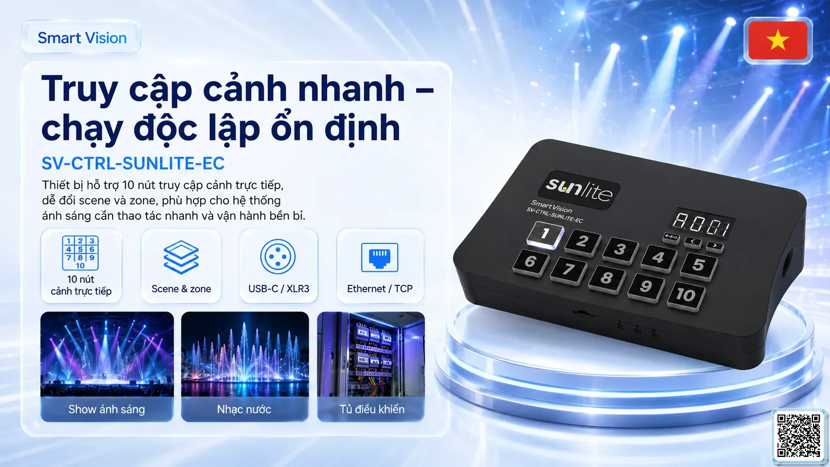 SV-CTRL-SUNLITE-EC SV-CTRL-SUNLITE-EC Network / USB-DMX Standalone Console Bộ điều khiển DMX, Nhạc nước DMX, Đèn DMX, Bơm DMX, hệ thống ánh sáng DMX