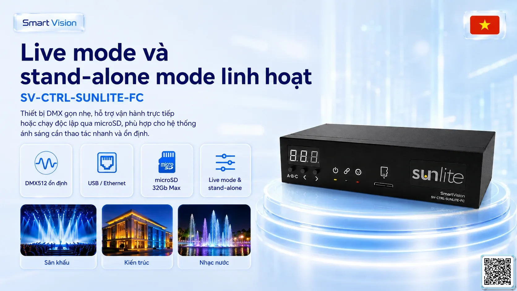 SV-CTRL-SUNLITE-EC SV-CTRL-SUNLITE-EC Network / USB-DMX Standalone Console Bộ điều khiển DMX, Nhạc nước DMX, Đèn DMX, Bơm DMX, hệ thống ánh sáng DMX