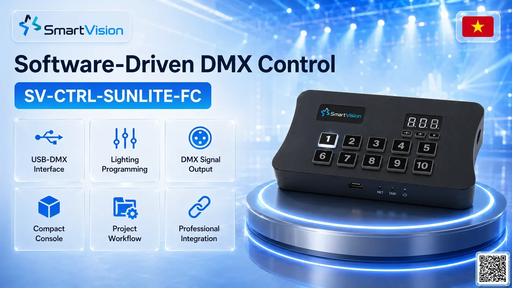 SV-CTRL-SUNLITE-FC SV-CTRL-SUNLITE-FC Network / USB-DMX Lighting Console DMX Controller, DMX fountain, DMX Nozzle, DMX Pumps, DMX software, DMX Lighting