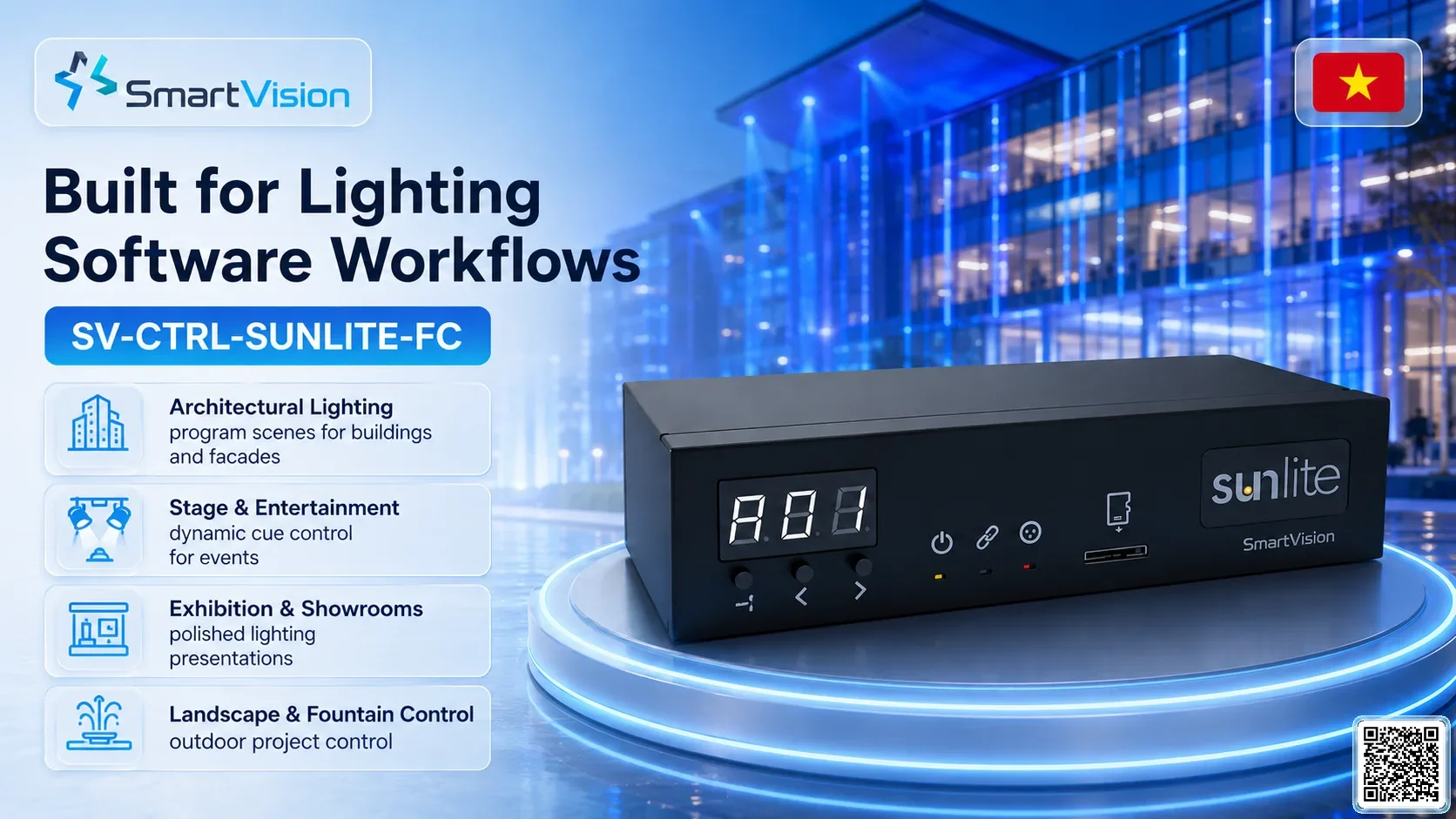 SV-CTRL-SUNLITE-FC SV-CTRL-SUNLITE-FC Network / USB-DMX Lighting Console DMX Controller, DMX fountain, DMX Nozzle, DMX Pumps, DMX software, DMX Lighting