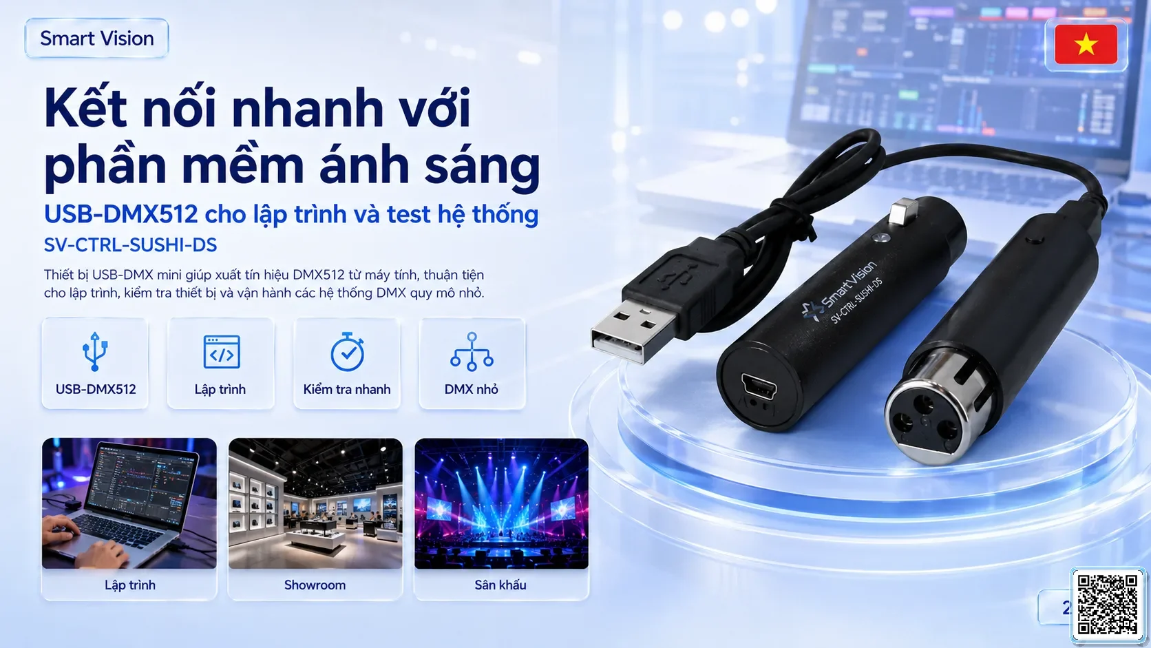SV-CTRL-SUSHI-DS SV-CTRL-SUSHI-DS USB-DMX512 Controller Bộ điều khiển DMX, Nhạc nước DMX, Đèn DMX, Bơm DMX, hệ thống ánh sáng DMX
