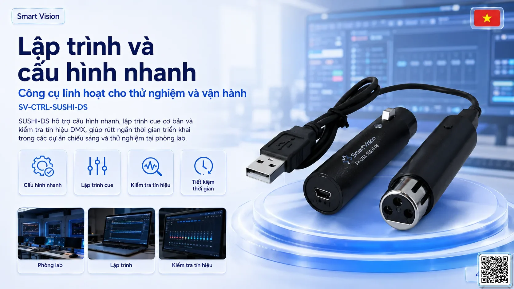 SV-CTRL-SUSHI-DS SV-CTRL-SUSHI-DS USB-DMX512 Controller Bộ điều khiển DMX, Nhạc nước DMX, Đèn DMX, Bơm DMX, hệ thống ánh sáng DMX