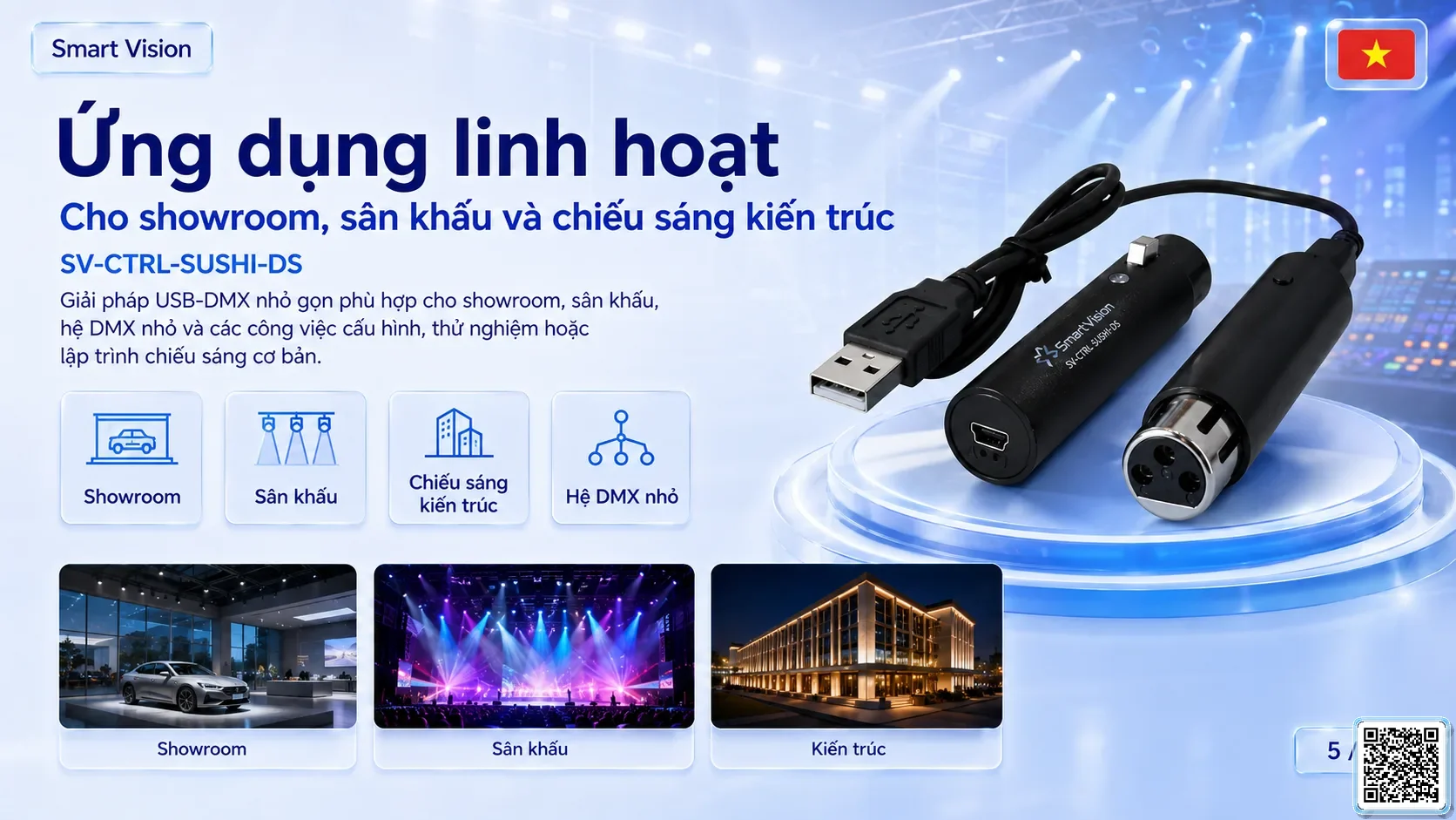 SV-CTRL-SUSHI-DS SV-CTRL-SUSHI-DS USB-DMX512 Controller Bộ điều khiển DMX, Nhạc nước DMX, Đèn DMX, Bơm DMX, hệ thống ánh sáng DMX