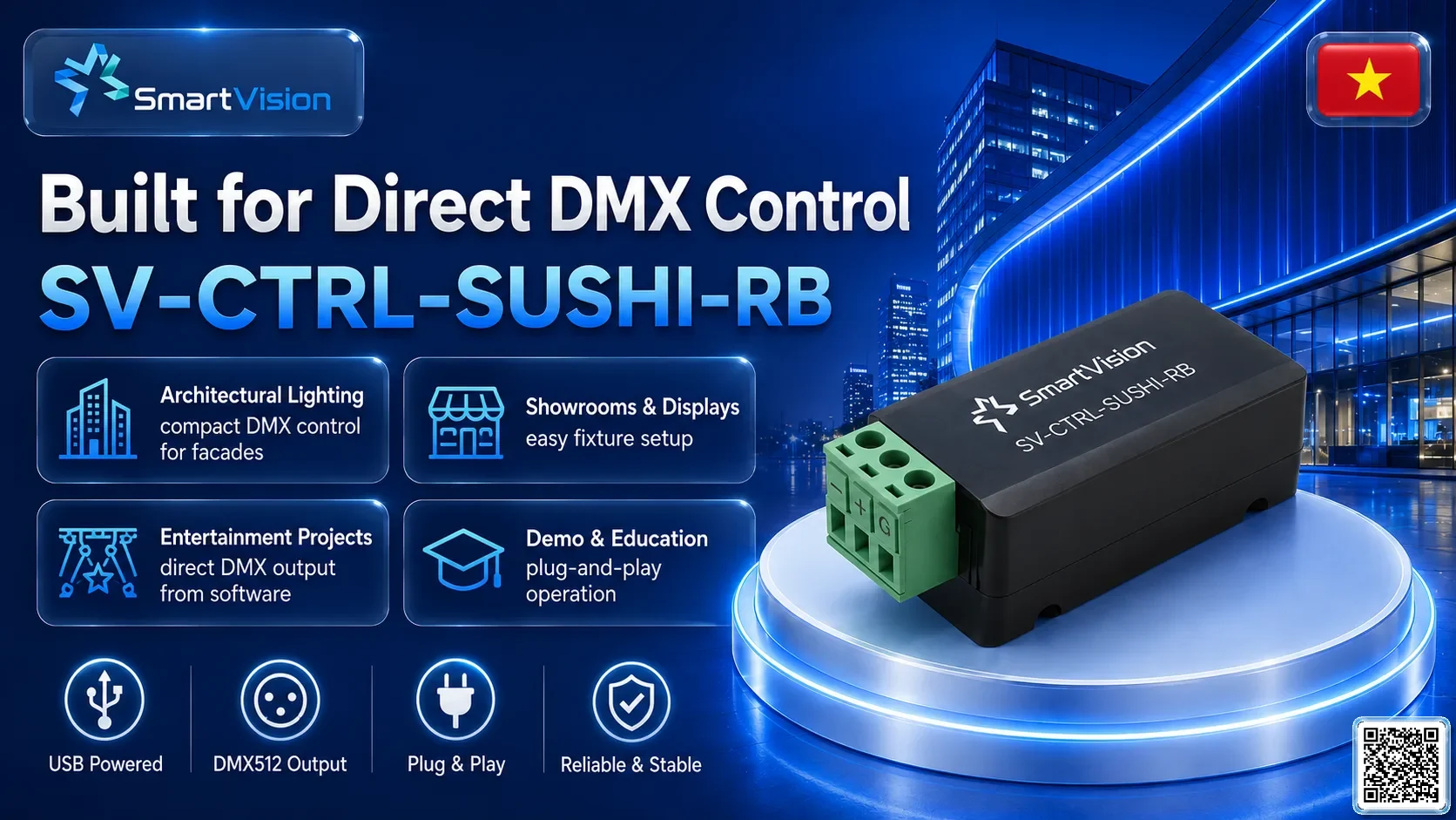 SV-CTRL-SUSHI-RB SV-CTRL-SUSHI-RB USB-DMX512 Controller DMX Controller, DMX fountain, DMX Nozzle, DMX Pumps, DMX software, DMX Lighting