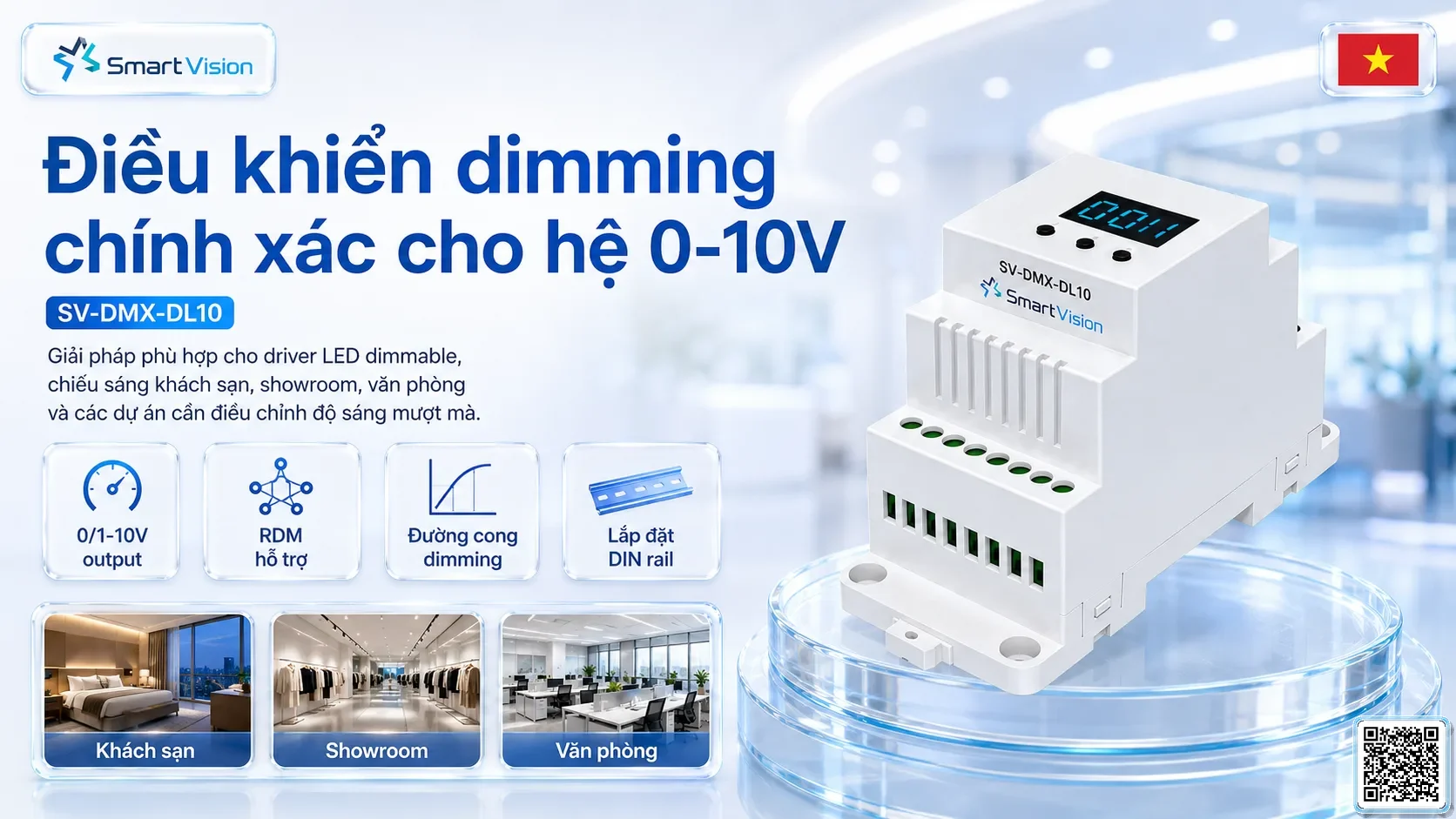 SV-DMX-DL10 SV-DMX-DL10 4-Channel DMX to 0-10V Converter Bộ điều khiển DMX, Nhạc nước DMX, Đèn DMX, Bơm DMX, hệ thống ánh sáng DMX