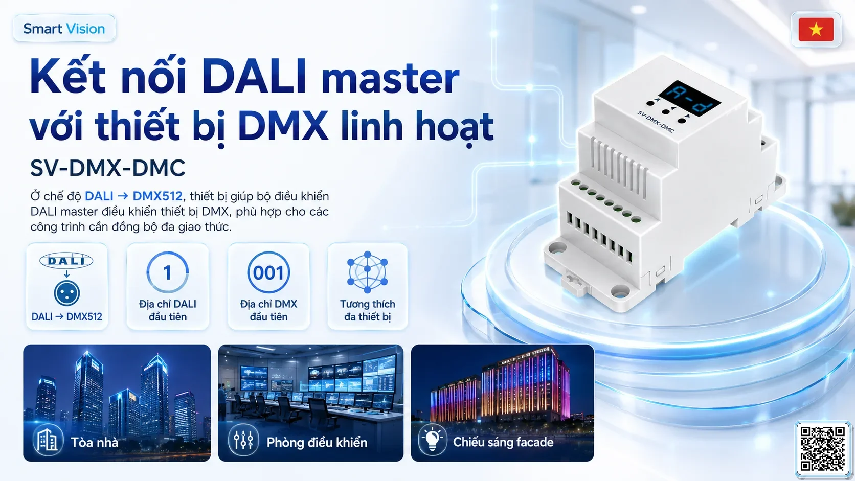 SV-DMX-DMC SV-DMX-DMC DMX512 / DALI Bidirectional Signal Converter Bộ điều khiển DMX, Nhạc nước DMX, Đèn DMX, Bơm DMX, hệ thống ánh sáng DMX