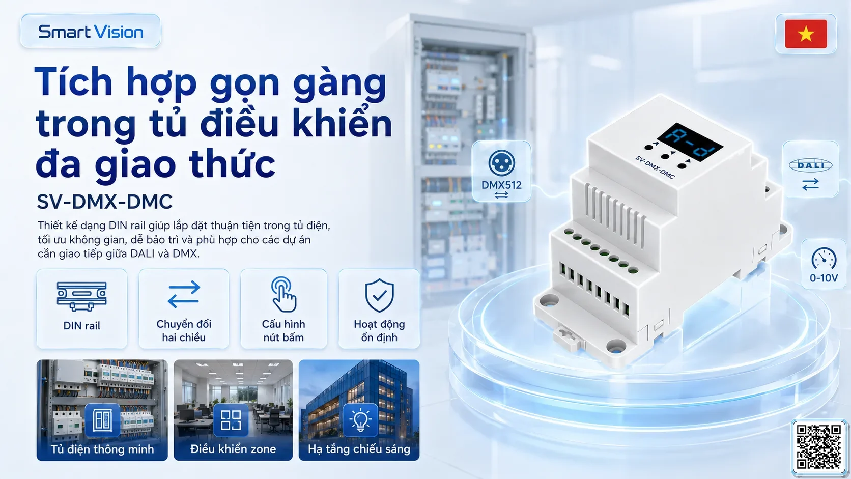 SV-DMX-DMC SV-DMX-DMC DMX512 / DALI Bidirectional Signal Converter Bộ điều khiển DMX, Nhạc nước DMX, Đèn DMX, Bơm DMX, hệ thống ánh sáng DMX