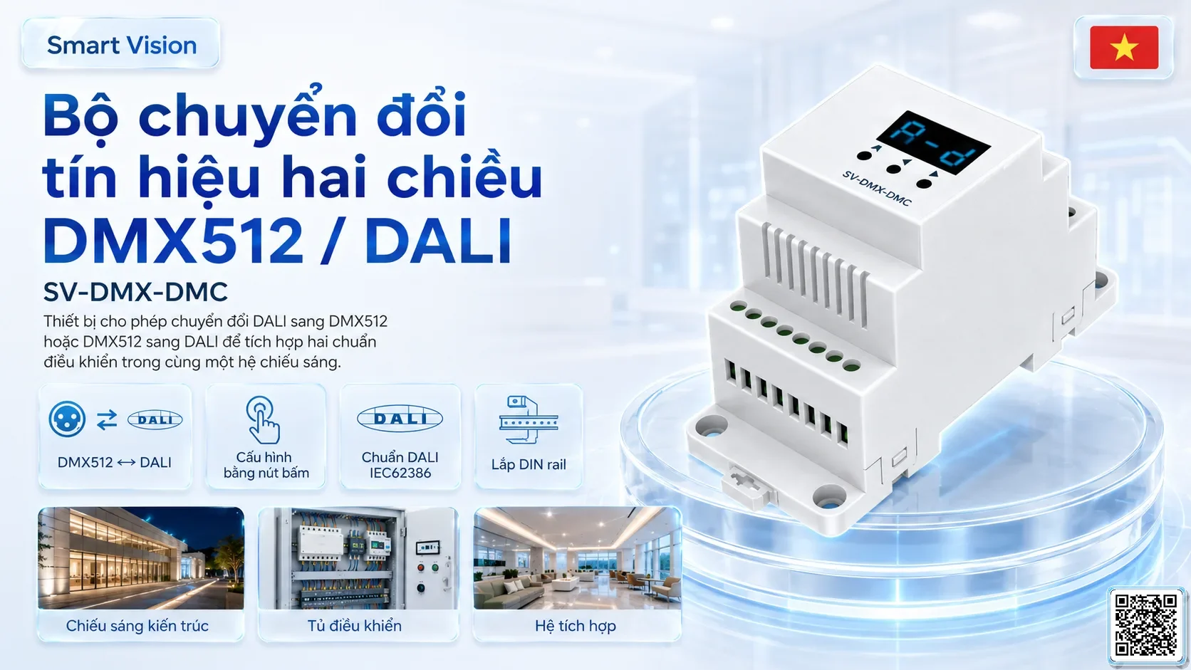 SV-DMX-DMC SV-DMX-DMC DMX512 / DALI Bidirectional Signal Converter Bộ điều khiển DMX, Nhạc nước DMX, Đèn DMX, Bơm DMX, hệ thống ánh sáng DMX