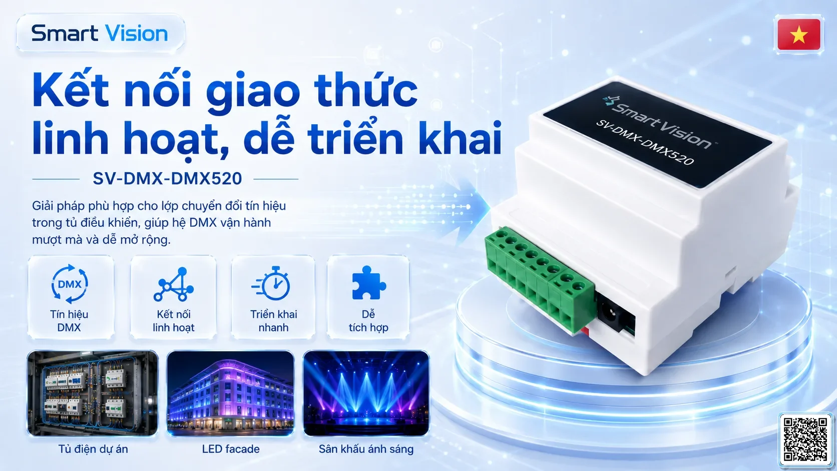 SV-DMX-DMX50 SV-DMX-DMX50 DMX Console Converter Module Bộ điều khiển DMX, Nhạc nước DMX, Đèn DMX, Bơm DMX, hệ thống ánh sáng DMX