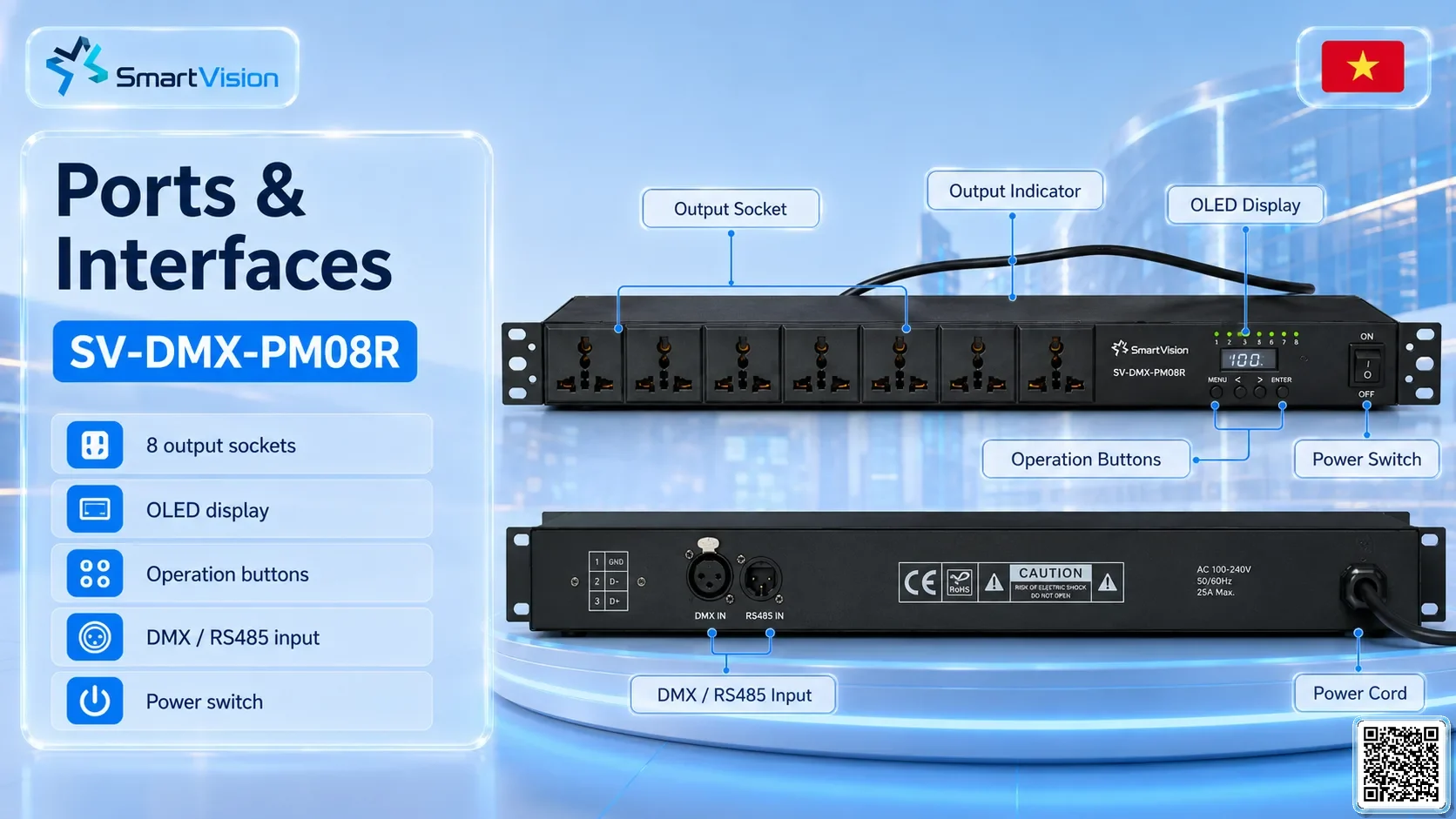 SV-DMX-PM08R SV-DMX-PM08R DMX Power Sequencer DMX Controller, DMX fountain, DMX Nozzle, DMX Pumps, DMX software, DMX Lighting