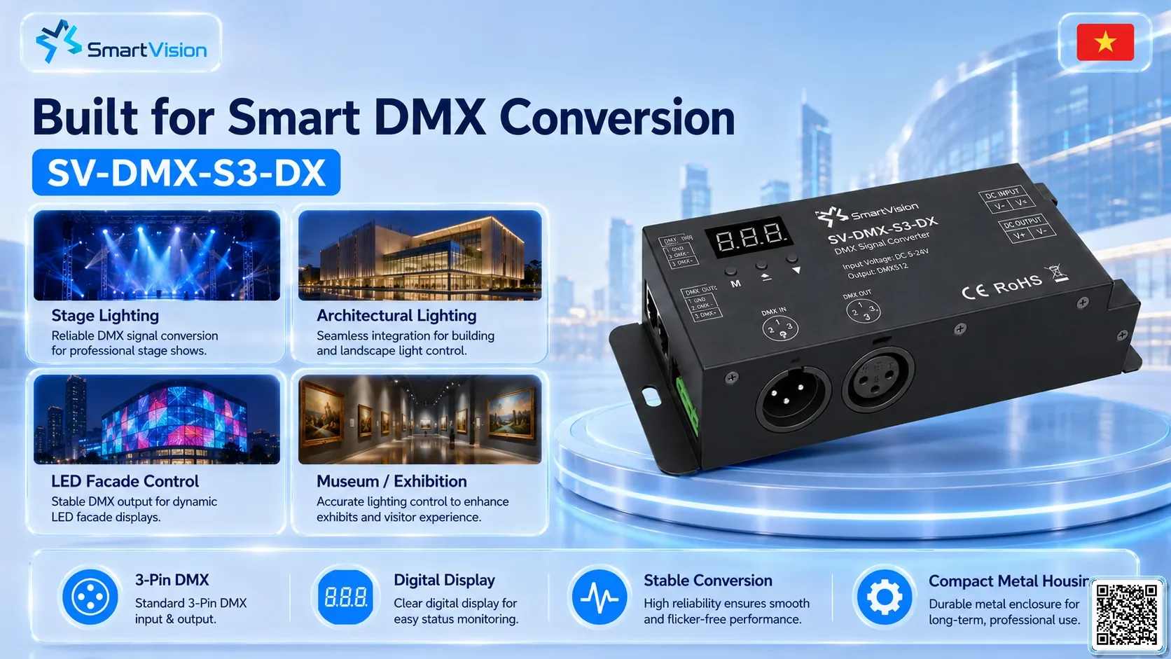 SV-DMX-S3-DX SV-DMX-S3-DX DMX High-Voltage Decoder DMX Controller, DMX fountain, DMX Nozzle, DMX Pumps, DMX software, DMX Lighting