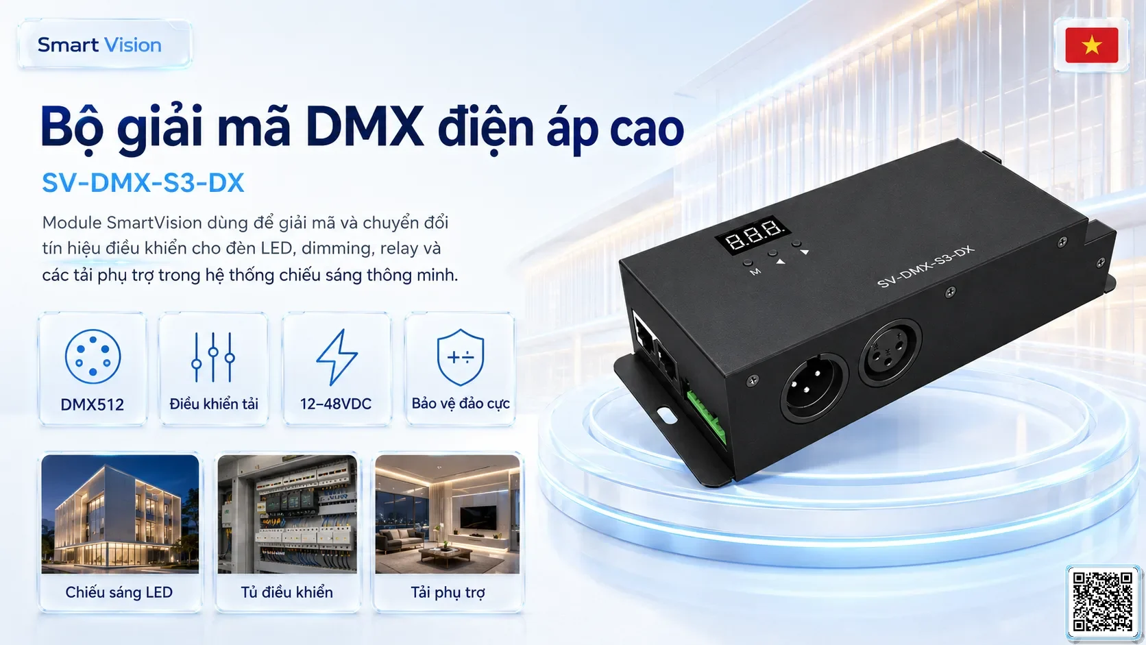 SV-DMX-S3-DX SV-DMX-S3-DX DMX High-Voltage Decoder Bộ điều khiển DMX, Nhạc nước DMX, Đèn DMX, Bơm DMX, hệ thống ánh sáng DMX