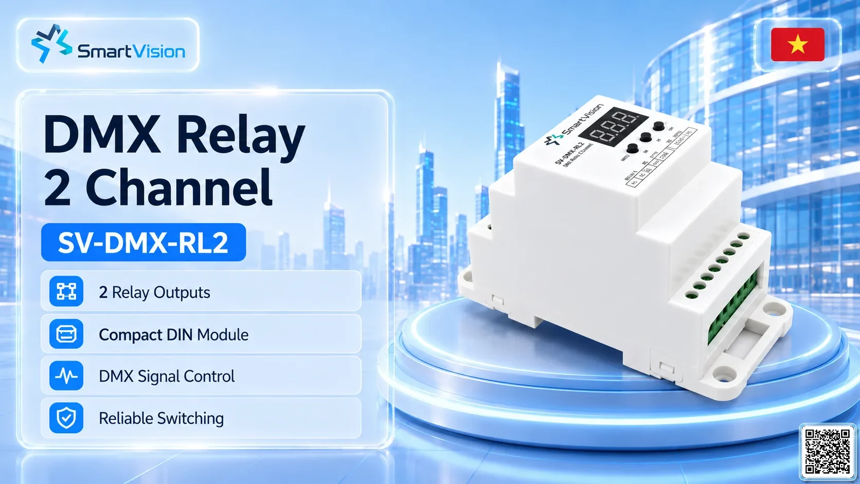 SV-DMX-SP122S SV-DMX-SP122S 1-in / 2-out DMX Signal Splitter DMX Controller, DMX fountain, DMX Nozzle, DMX Pumps, DMX software, DMX Lighting