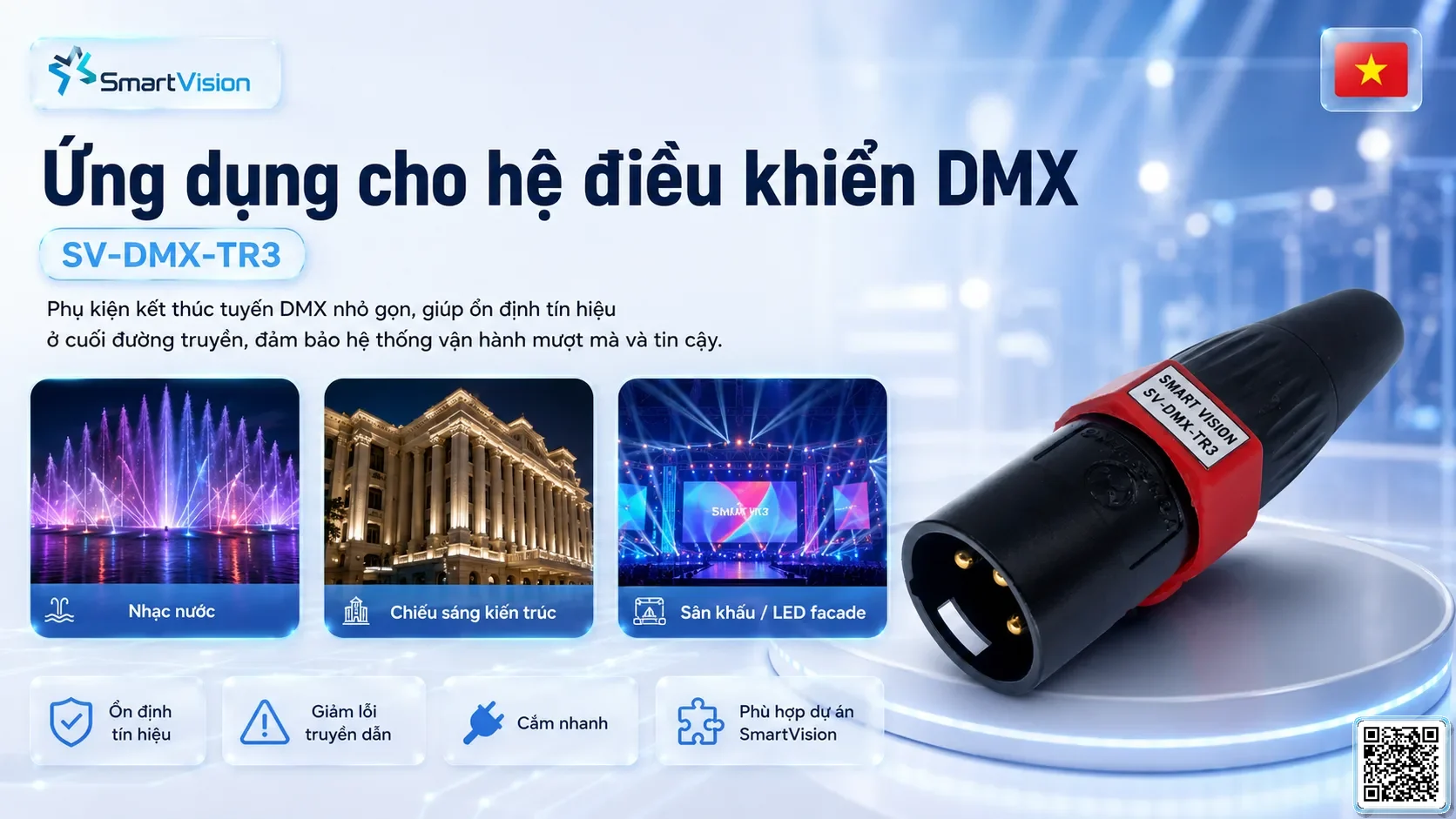 SV-DMX-TR3 SV-DMX-TR3 DMX Terminator Bộ điều khiển DMX, Nhạc nước DMX, Đèn DMX, Bơm DMX, hệ thống ánh sáng DMX