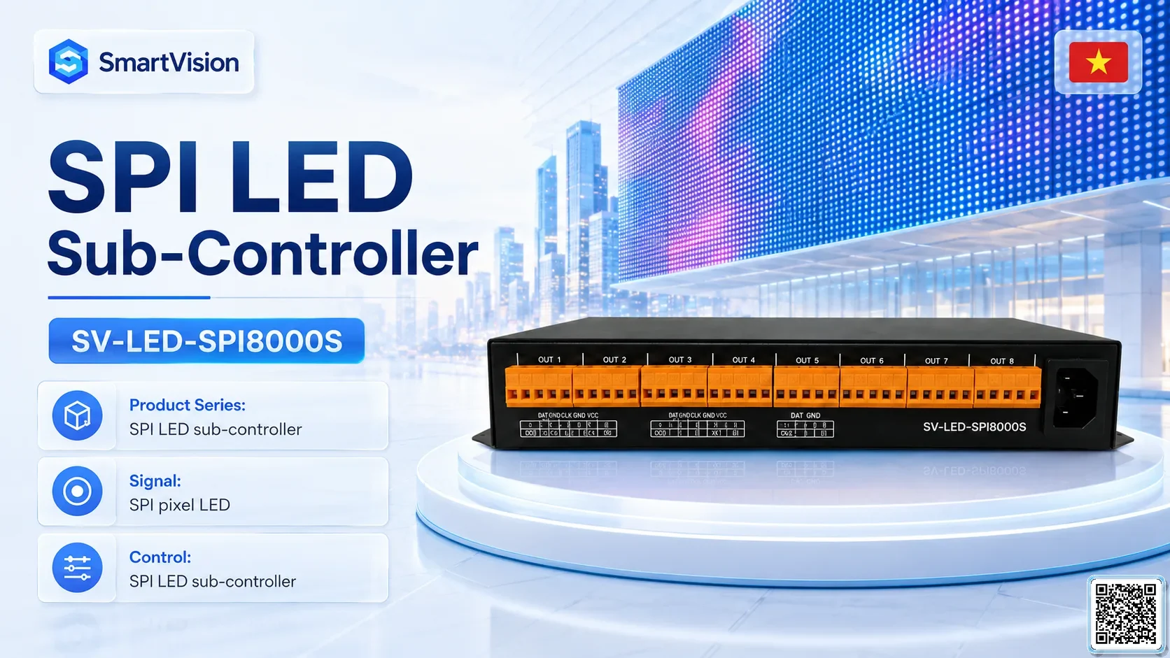 SV-LED-SPI8000S SV-LED-SPI8000S SPI LED Sub-Controller DMX Controller, DMX fountain, DMX Nozzle, DMX Pumps, DMX software, DMX Lighting